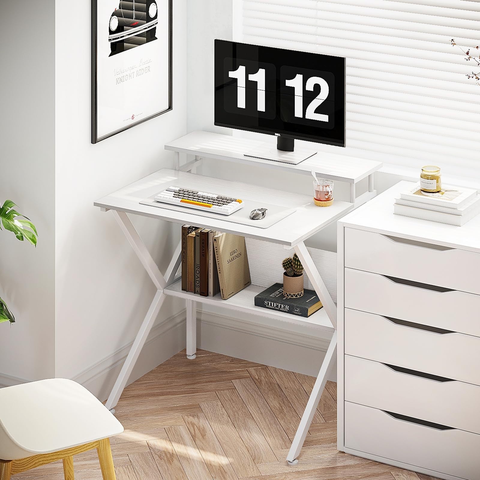 Compact Computer Desk for Small Spaces - 27.5" Modern Laptop Table with Storage5