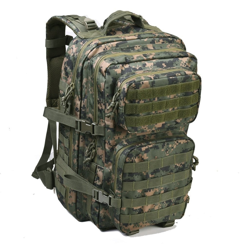 Large Military Tactical Backpack   3 Day Assault Pack, Molle Bag, Woodland Camo7