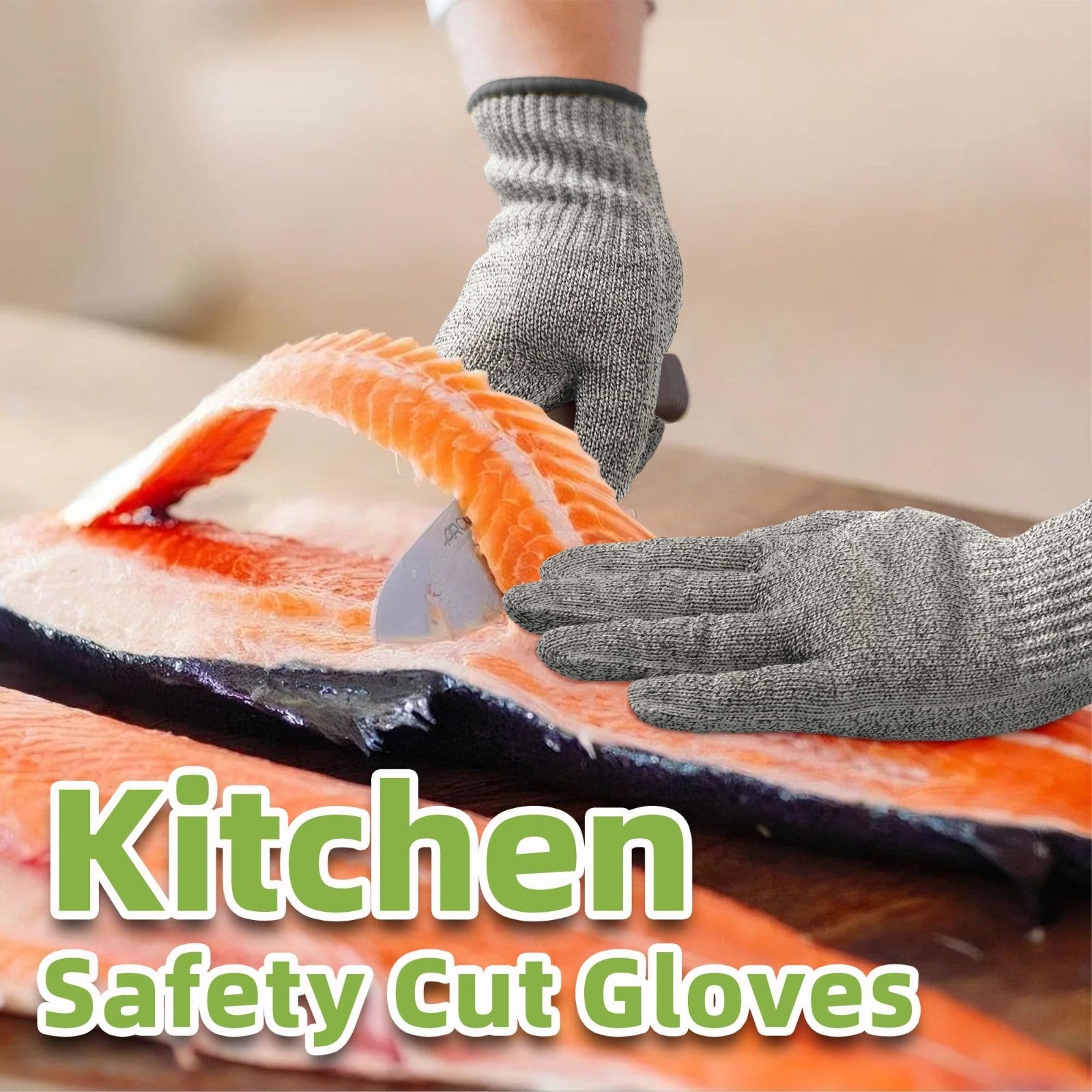 Cut Resistant Kitchen Gloves   Food Grade, Non PFAS, for Meat & Fish Prep, Mando5