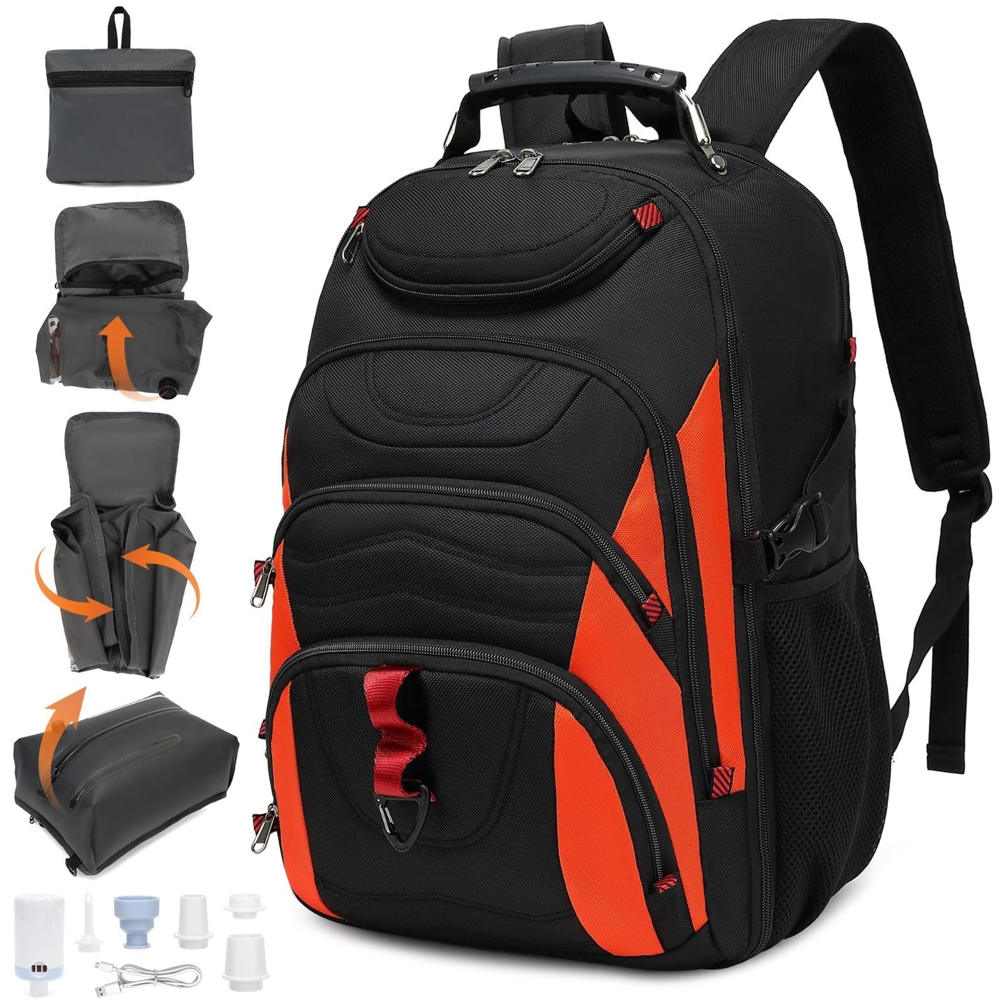 Large 55L Vacuum Seal Backpack for Travel with Pump, Waterproof Carry On Bag1