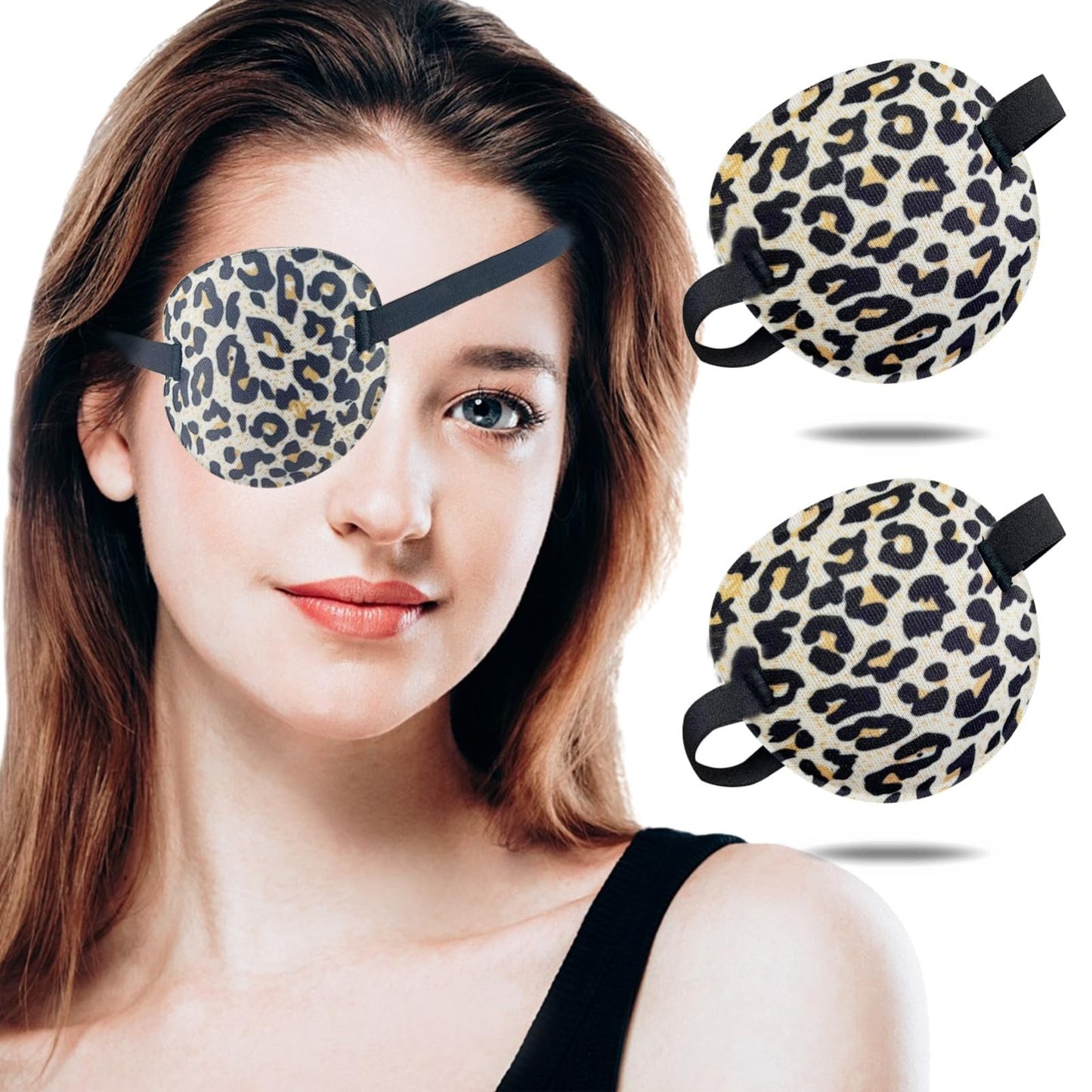 2PCS Adjustable Eye Patch Set for Adults & Kids, Soft Breathable Fabric, Amblyop1