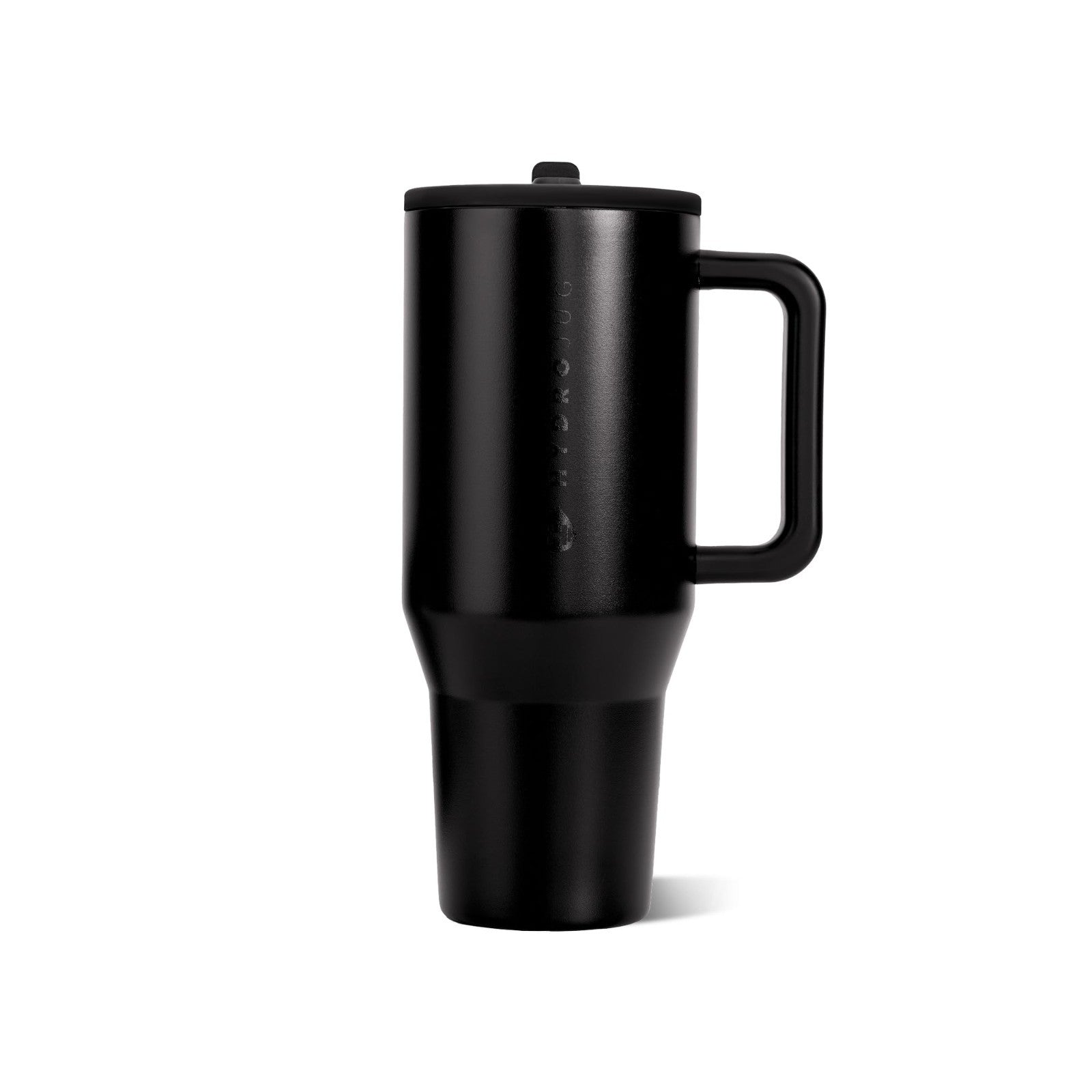 40oz Insulated Tumbler with Handle & Straw, Travel Mug, Black Water Bottle1