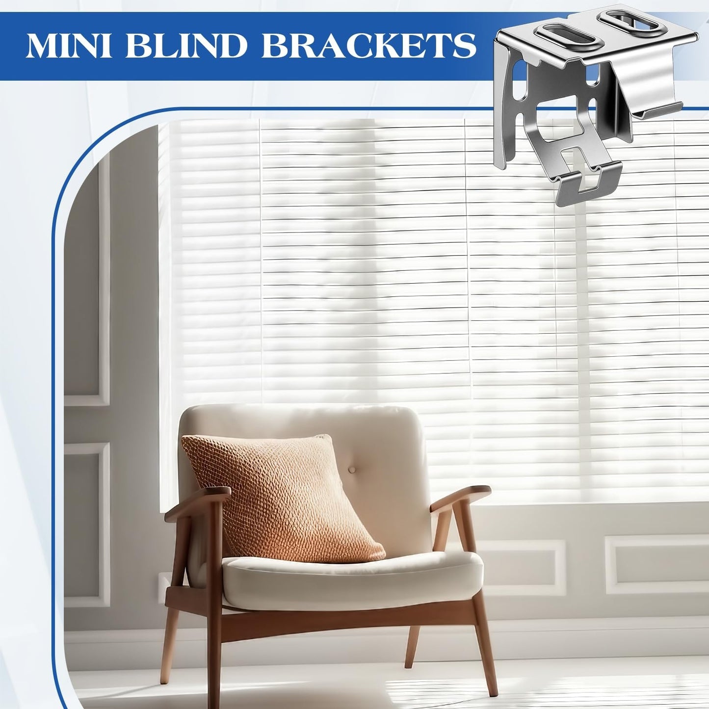6 Mini Blind Brackets with Screws - Sturdy Mounting, Easy Install, Compact Size5