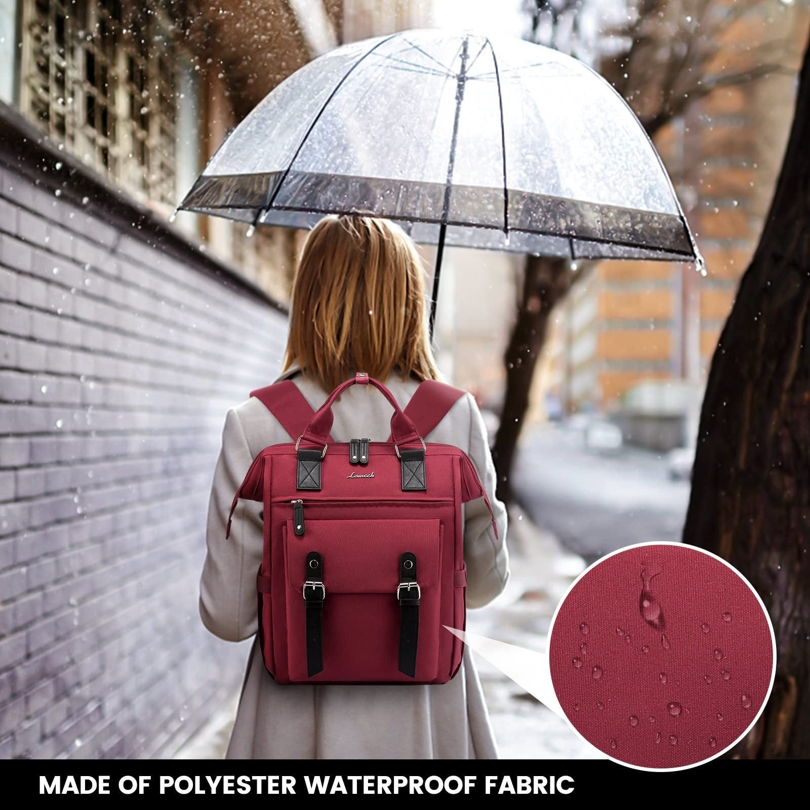 Stylish 15.6" Laptop Backpack for Women   Work, Travel, College, Commuter Bag, W4