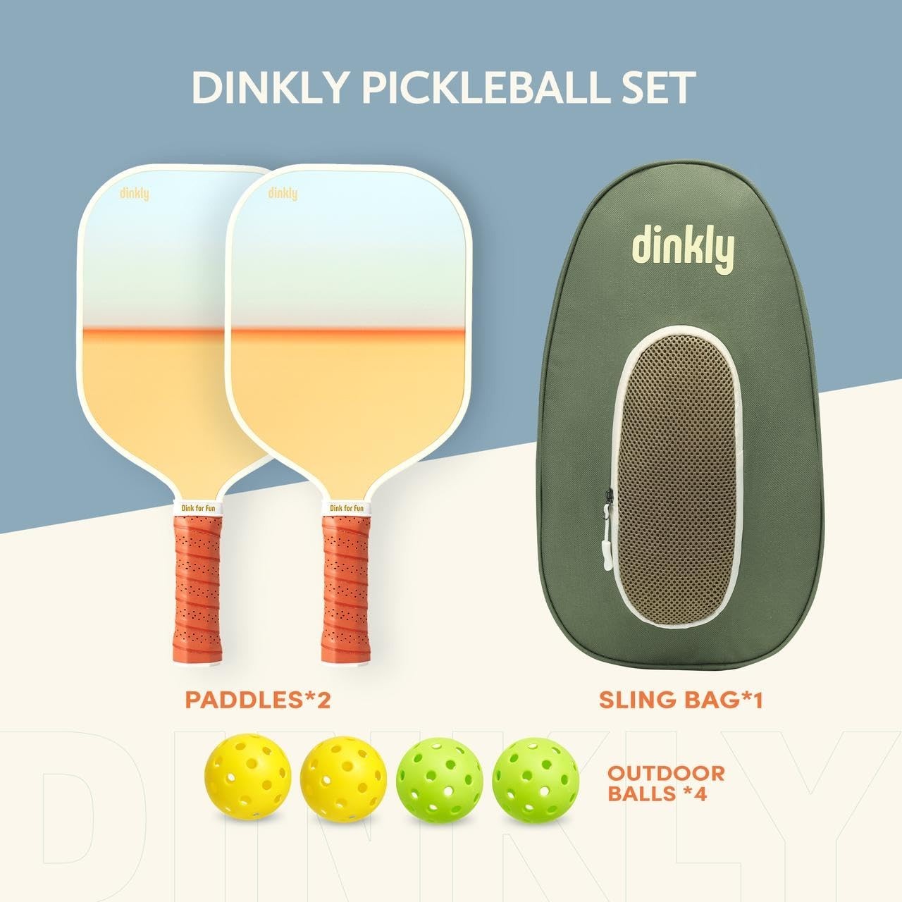 Pickleball Paddle Set of 2/4 - USAPA Approved, Graphite/Fiberglass, 4 Balls & Ca7