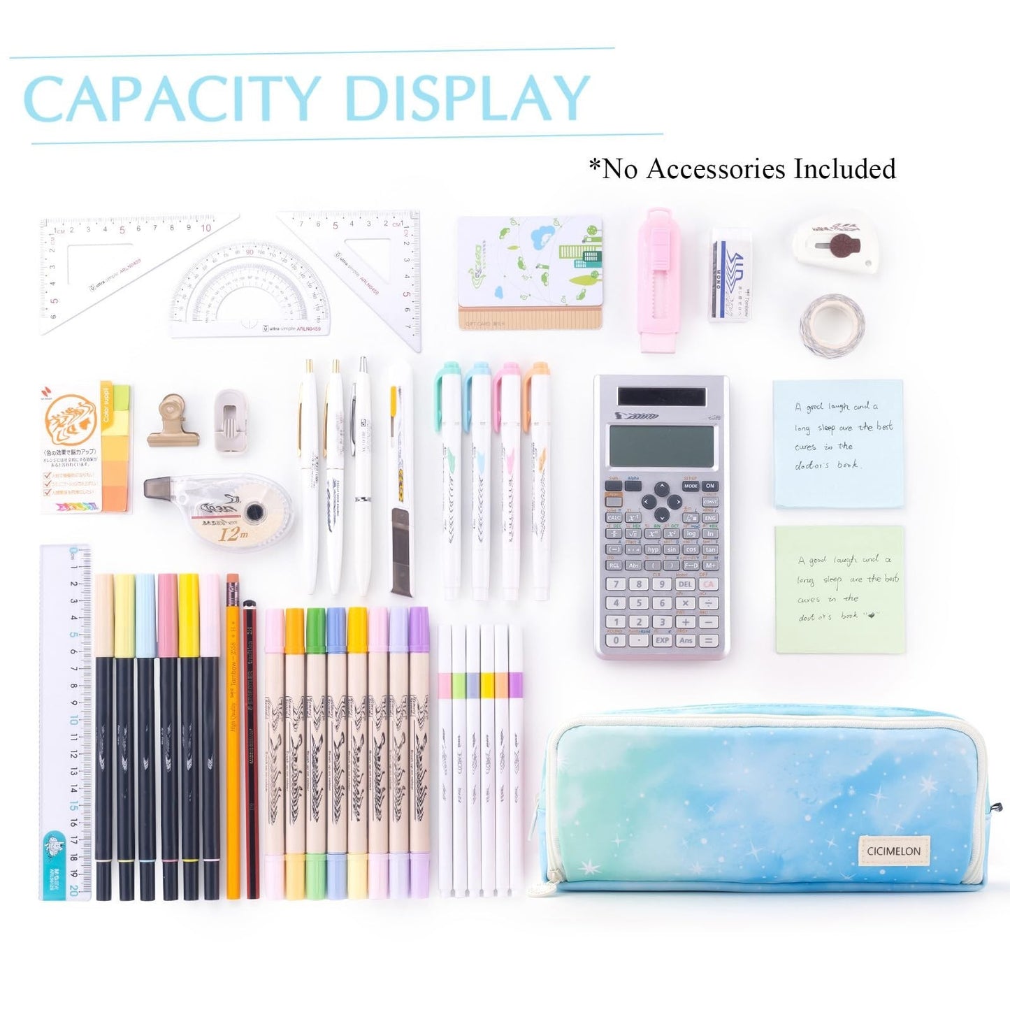 Large Capacity 3 Compartment Pencil Case Pouch Bag for School, Teens & Adults6