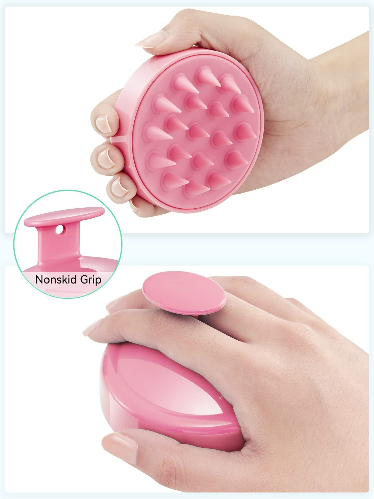 Scalp Massager Hair Growth Brush, Soft Silicone Shampoo Scrubber for Dandruff, S2
