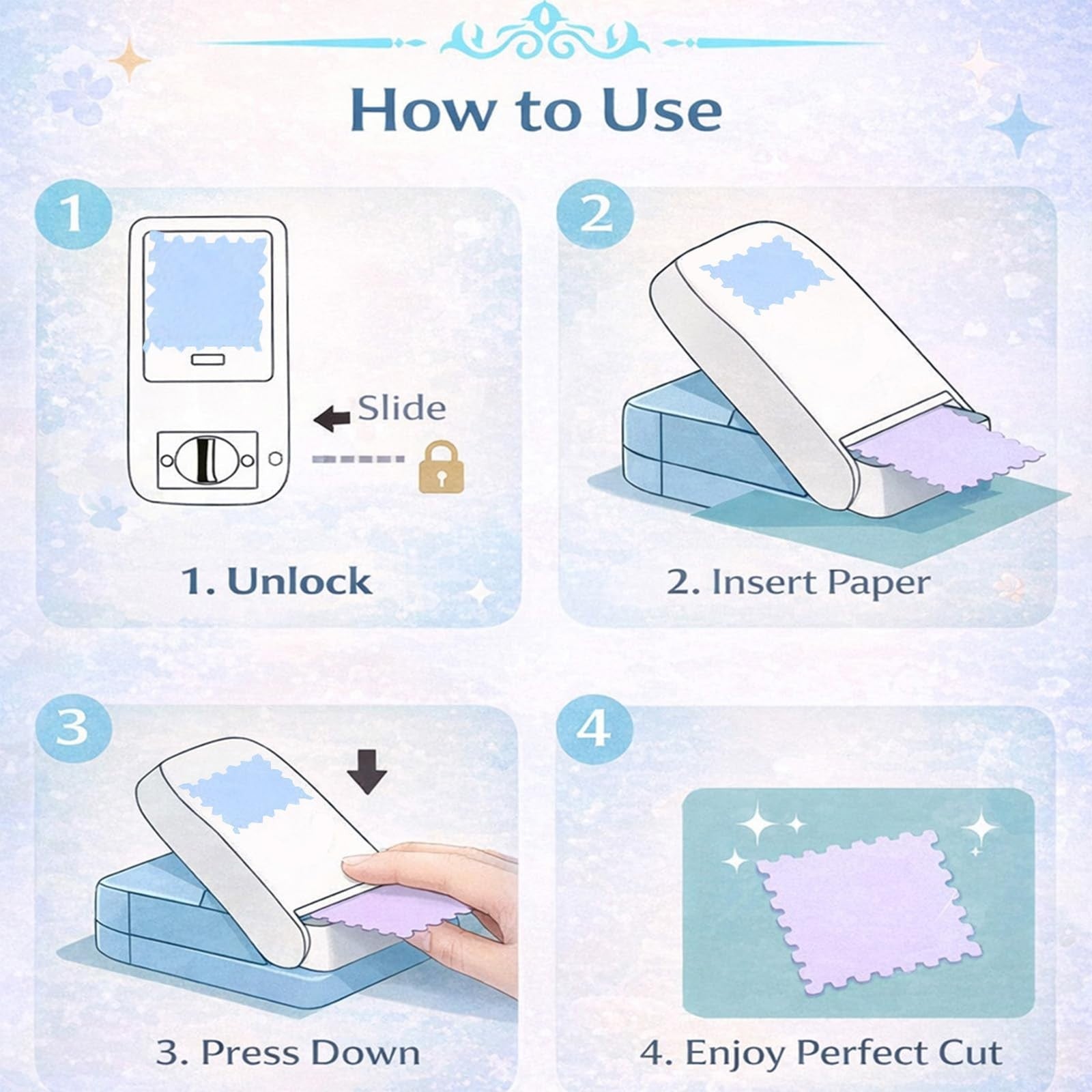 1" Postage Stamp Punch & Cutter - DIY Craft Tool for Earrings, Scrapbooking, Car5