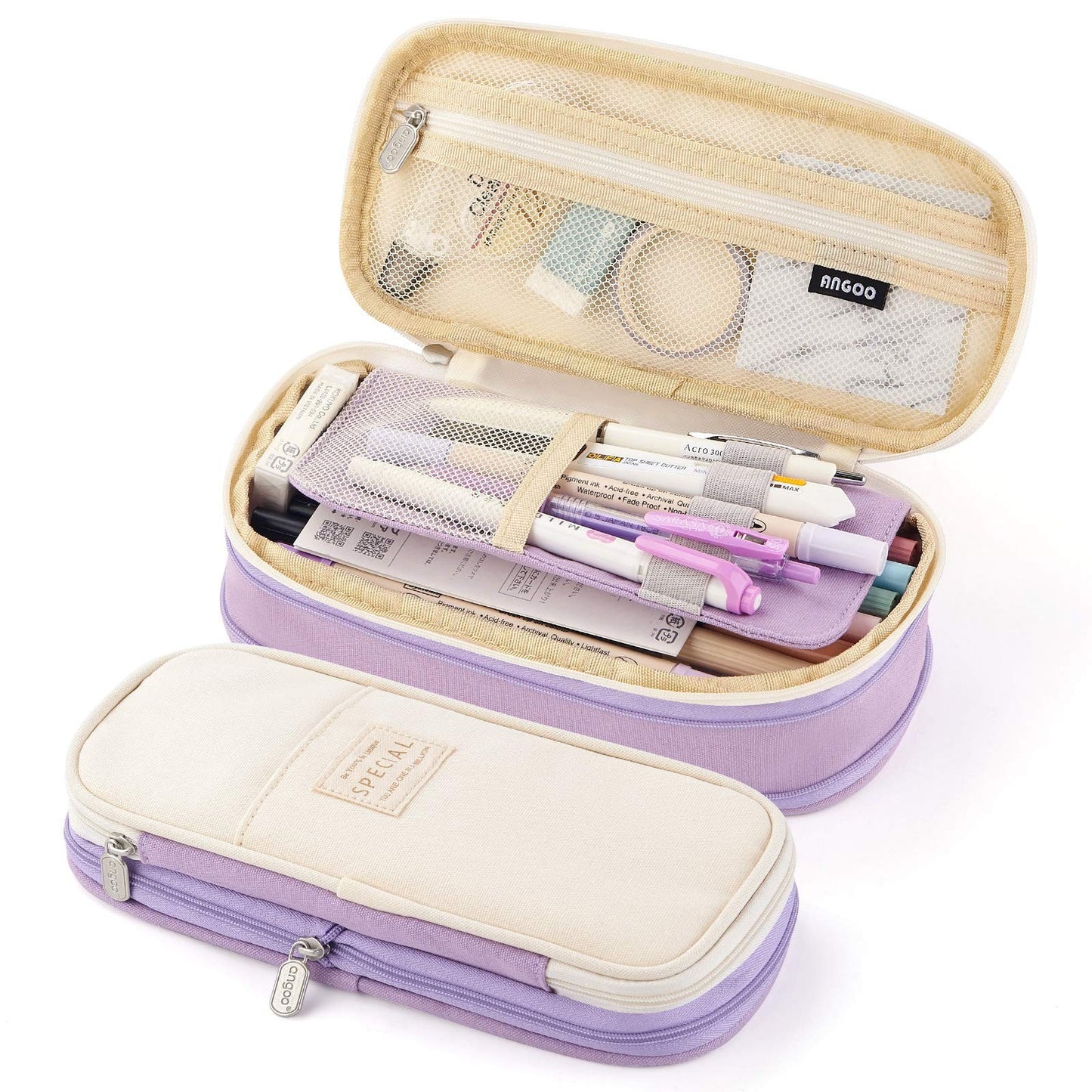 Large Capacity Pencil Case   Big Storage Bag for Office, College, School   Organ1