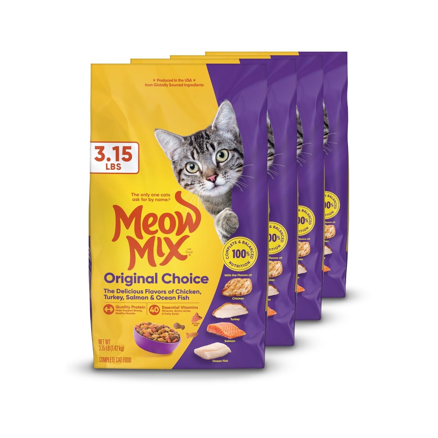 Original Choice Dry Cat Food   3.15 lb Bag, Healthy Nutrition for Cats, Grain Fr1