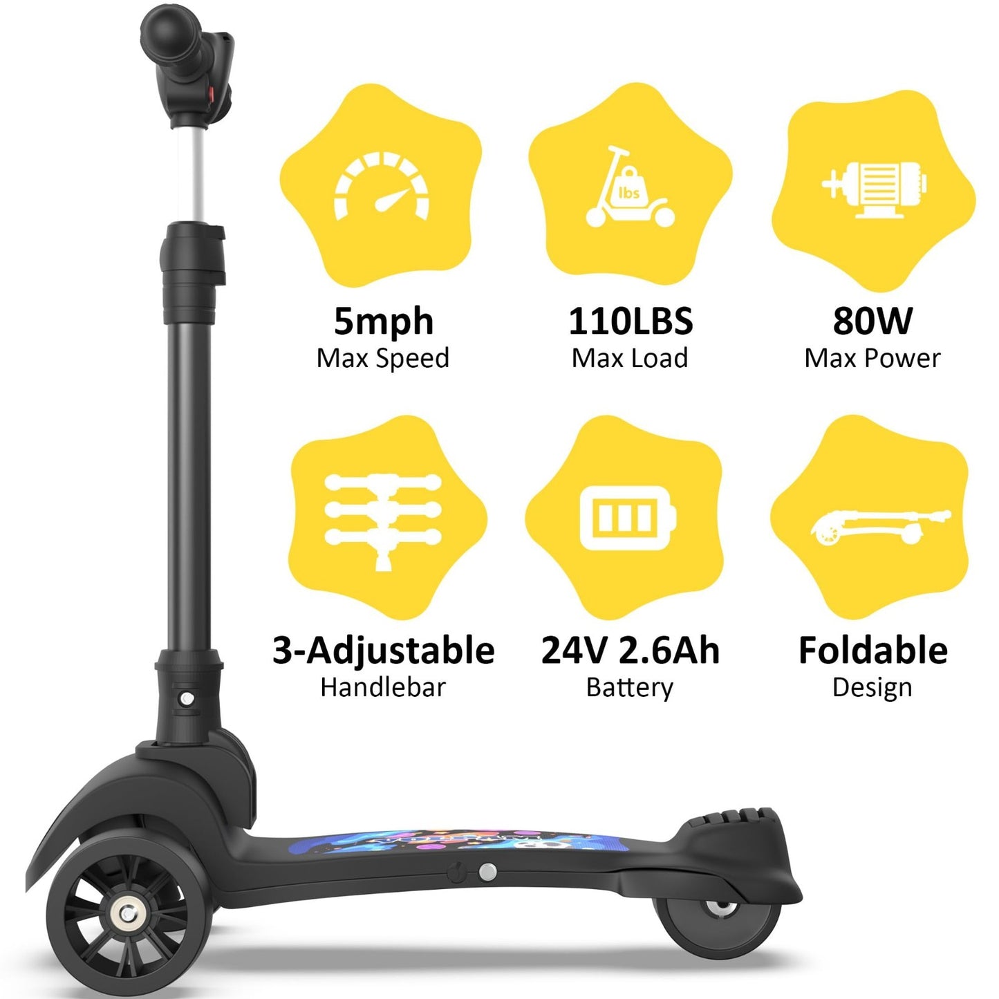 Electric Scooter for Adults, 350W/500W Motor, Long Range 5-28 Miles, 19 MPH Spee8