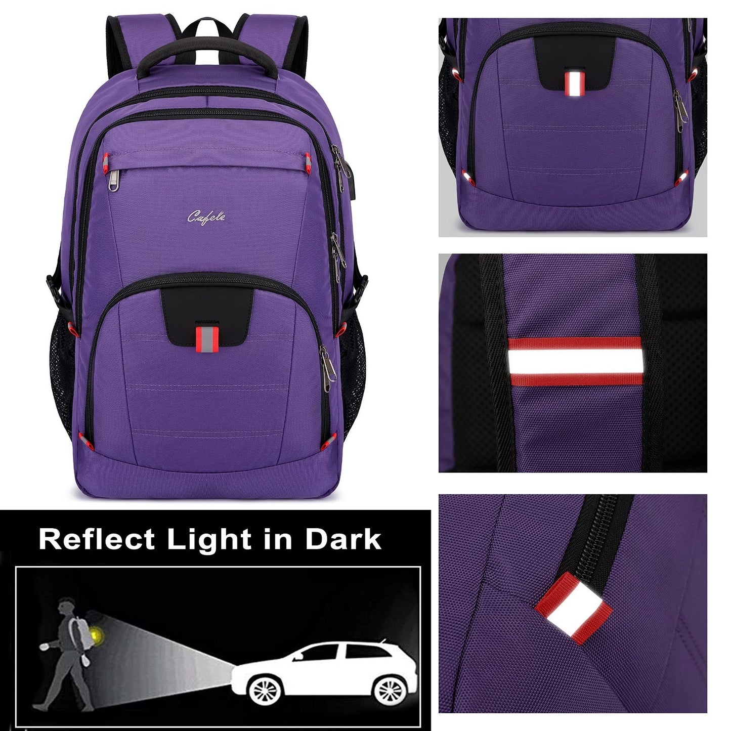 Extra Large 17.3" Travel Laptop Backpack, USB Charging, Water Resistant, School5
