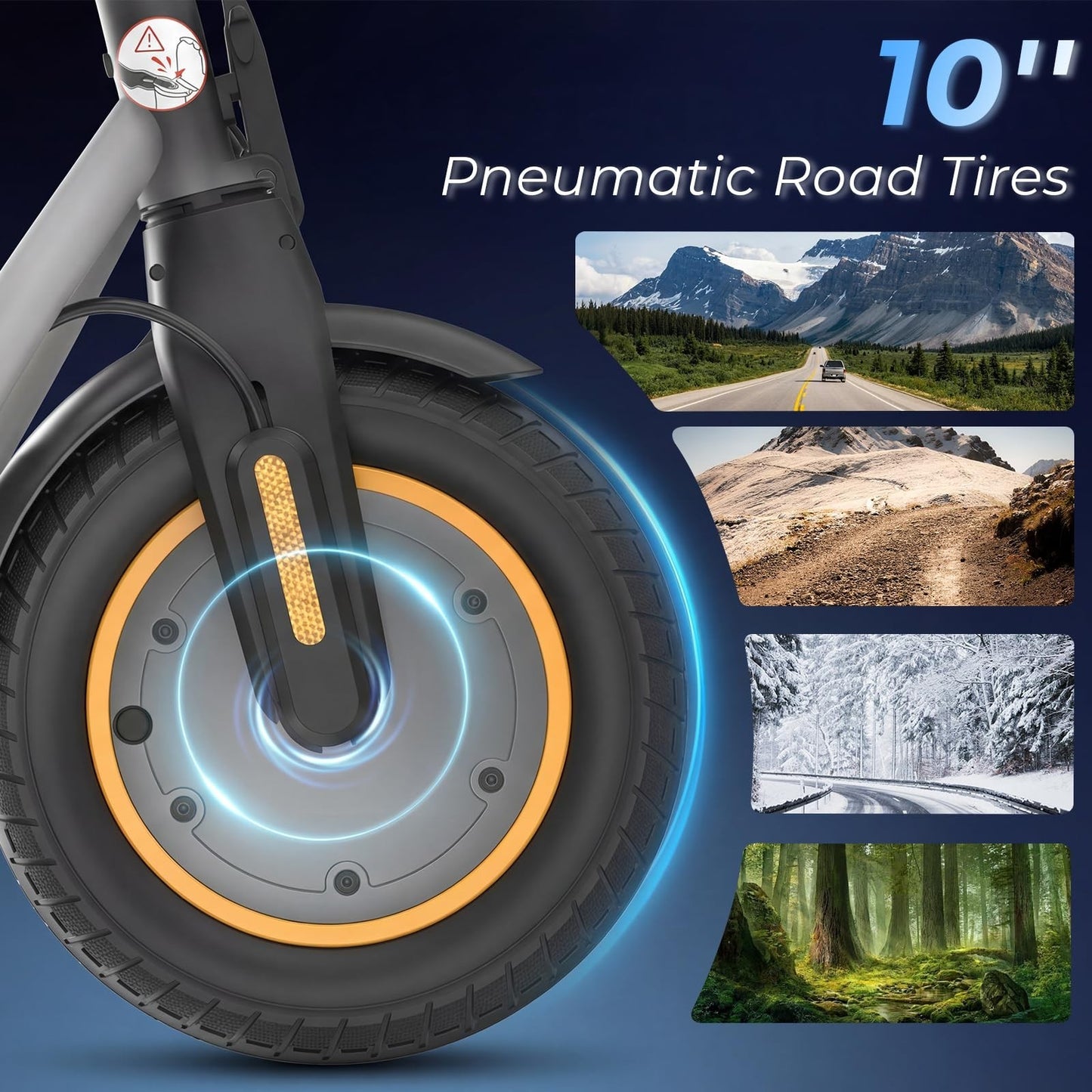 High-Power Electric Scooter for Adults & Teens, 1200W/1000W/500W Motor, 10"/8.5"4