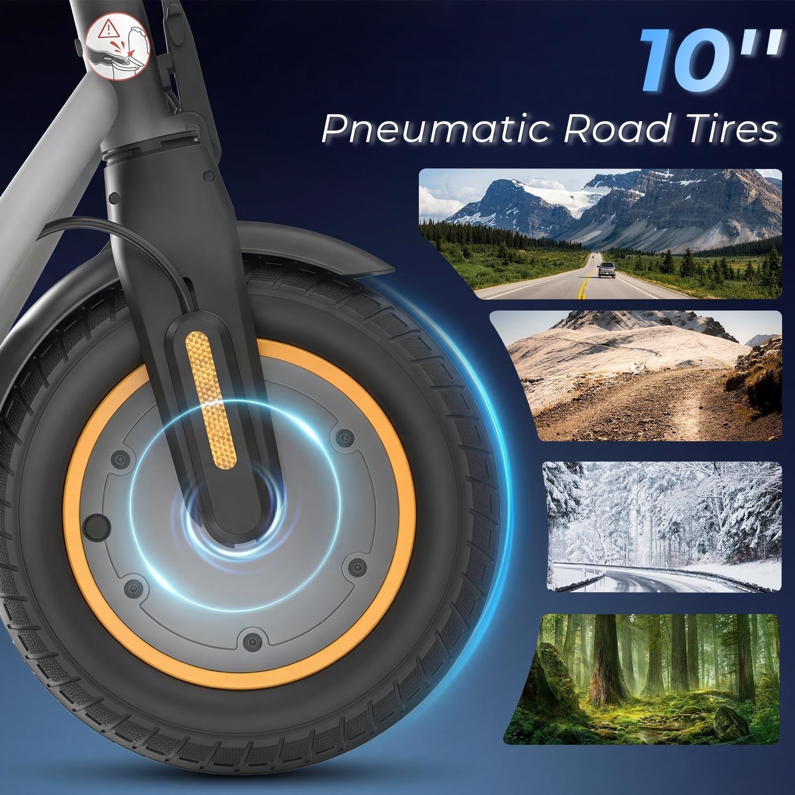 High-Power Electric Scooter for Adults & Teens, 1200W/1000W/500W Motor, 10"/8.5"4