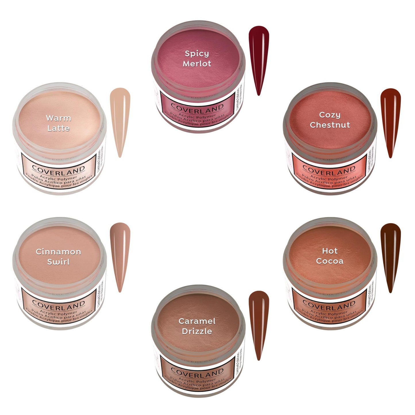 Acrylic Nail Powder Fall Collection - Autumn Indulgence, 6 Pack, 1.5 oz Each, Na1