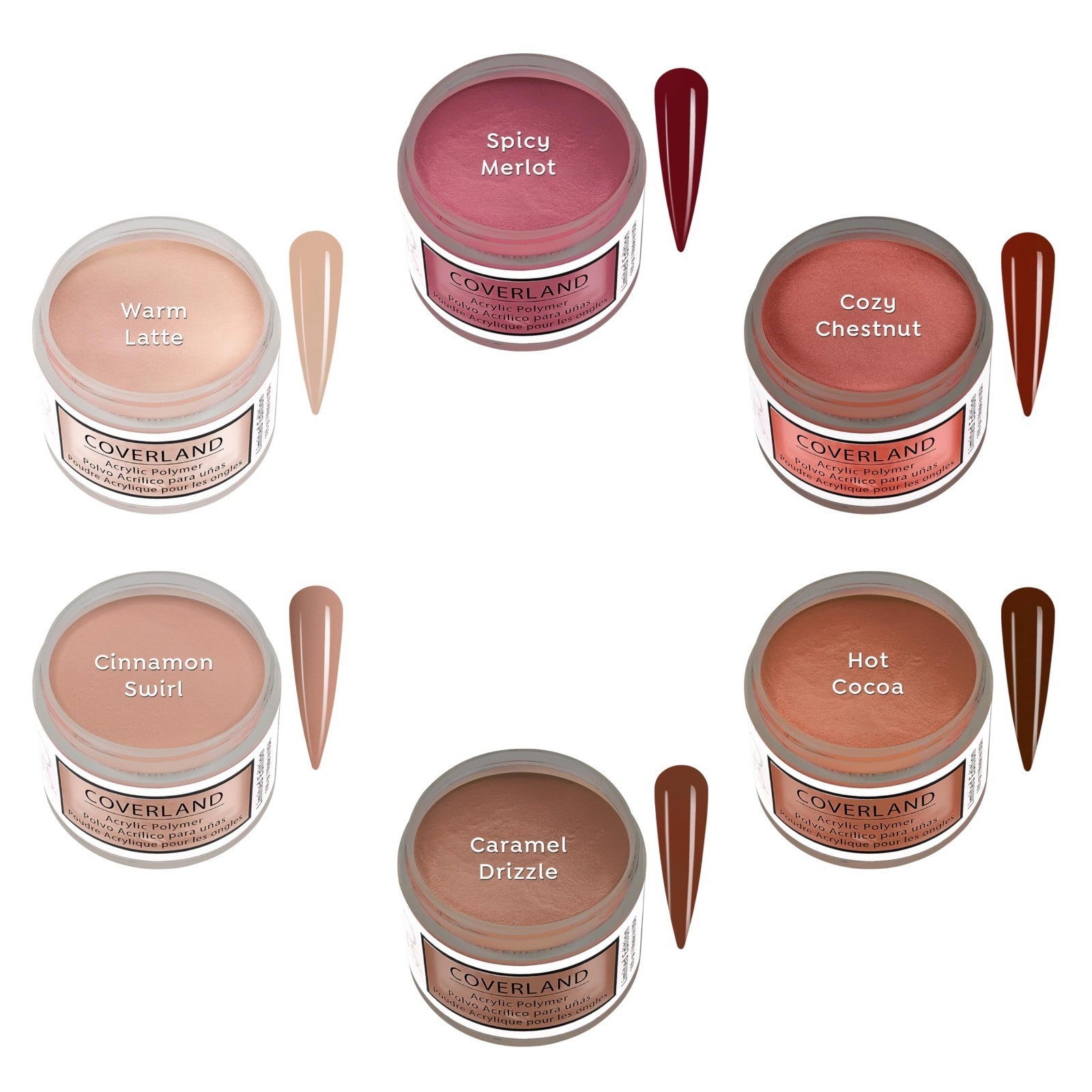 Acrylic Nail Powder Fall Collection - Autumn Indulgence, 6 Pack, 1.5 oz Each, Na1