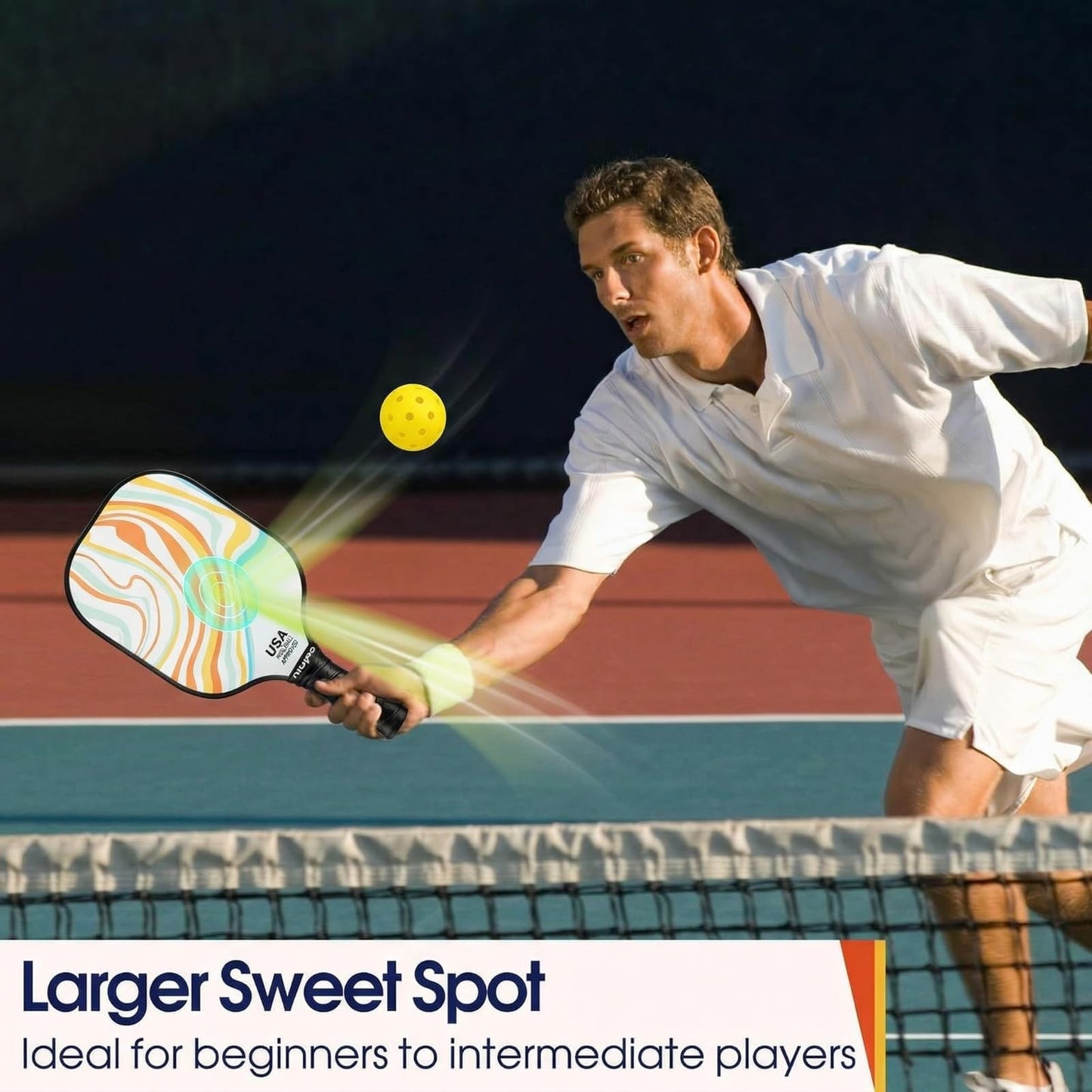 Pickleball Paddle Set of 2 or 4 - USAPA Approved, Fiberglass, Lightweight, with4