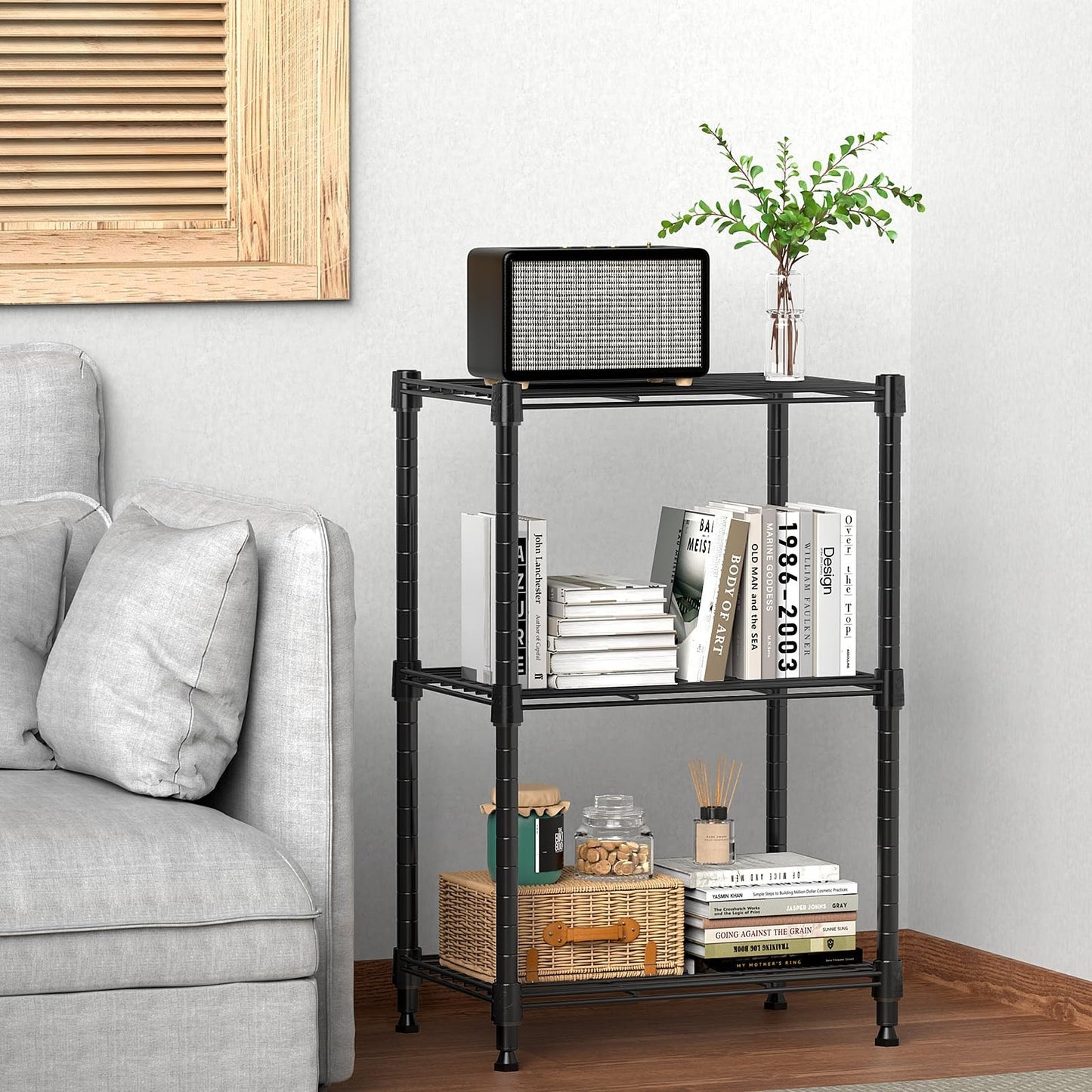 450 lbs Steel Storage Shelving Unit   3 Tier Utility Wire Rack for Home, Kitchen2