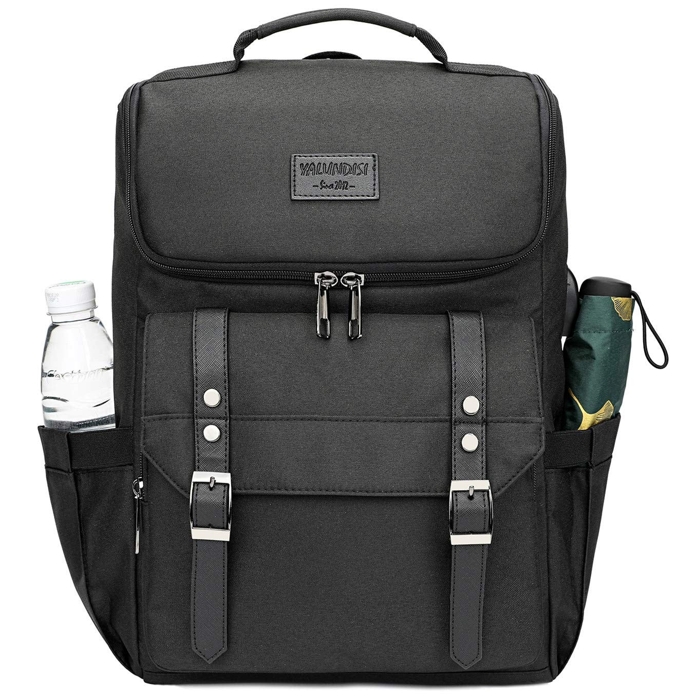 Vintage Laptop Backpack with USB Charging Port - Travel College Bag Fits 15.6" B2