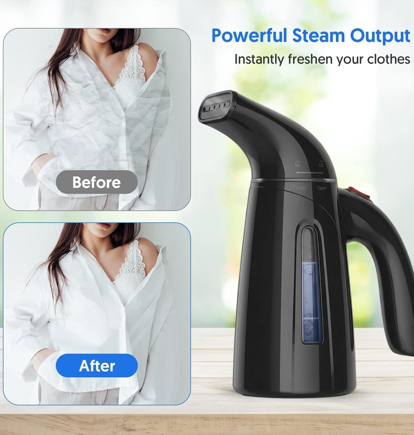 Handheld Clothes Steamer, 700W Portable Travel Steam Iron, 240ml Capacity, Grey4