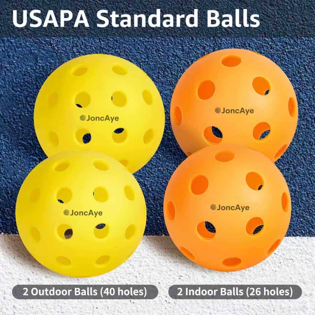 Pickleball Paddle Set of 4 or 2 - USAPA Approved Fiberglass Rackets, Lightweight6