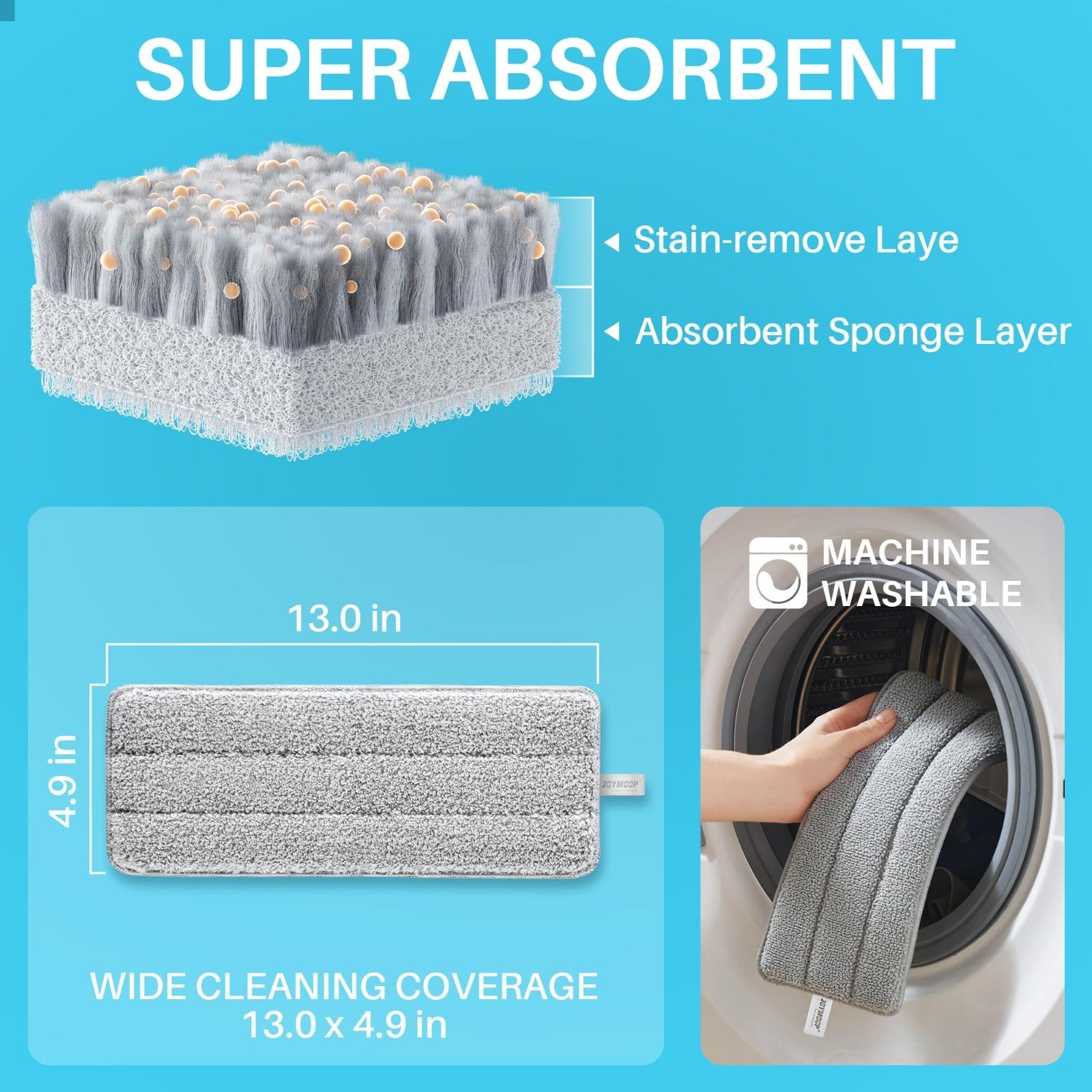 Large Capacity 8L Mop System with Extension Handle - Ideal for Floors, Windows &2
