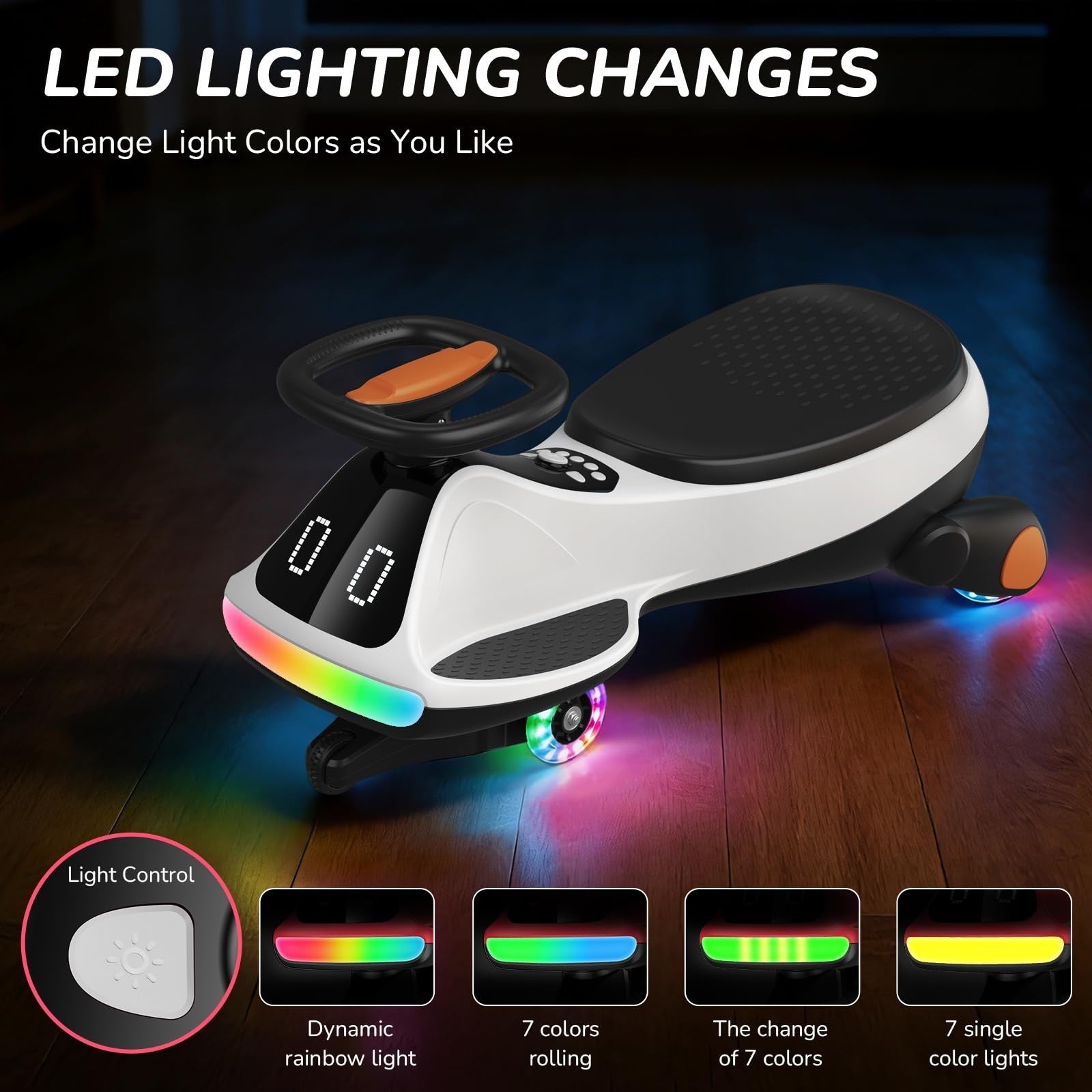 12V Electric Wiggle Car for Kids - Fun Ride-On Toy, Birthday Gift for Ages 3+6