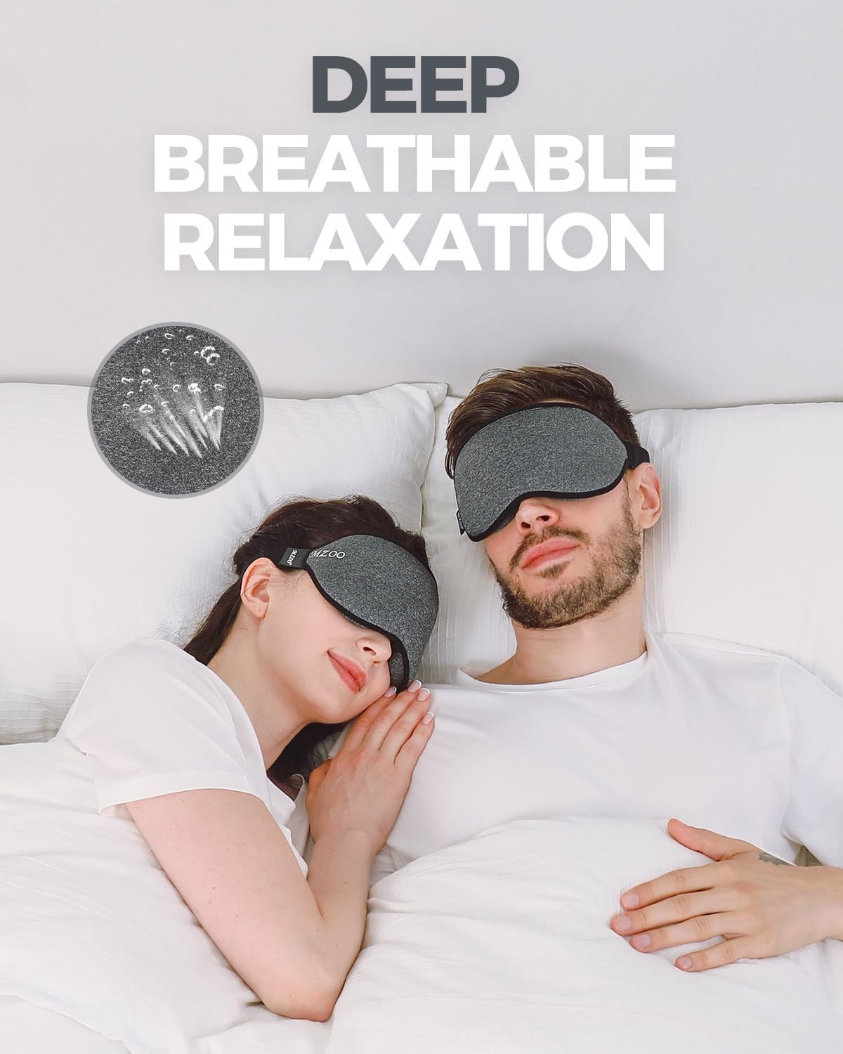 3D Luxury Sleep Mask - Soft Eye Cover for Travel, Light Blocking, Back Sleeper,4