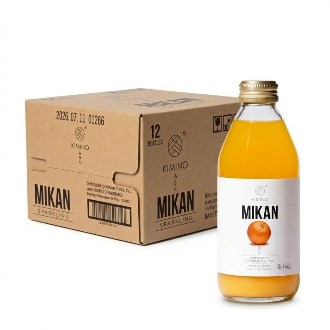 Sparkling Mandarin Orange Juice - 12 Pack, 8.45 Fl Oz, Organic Citrus Drink, Low1