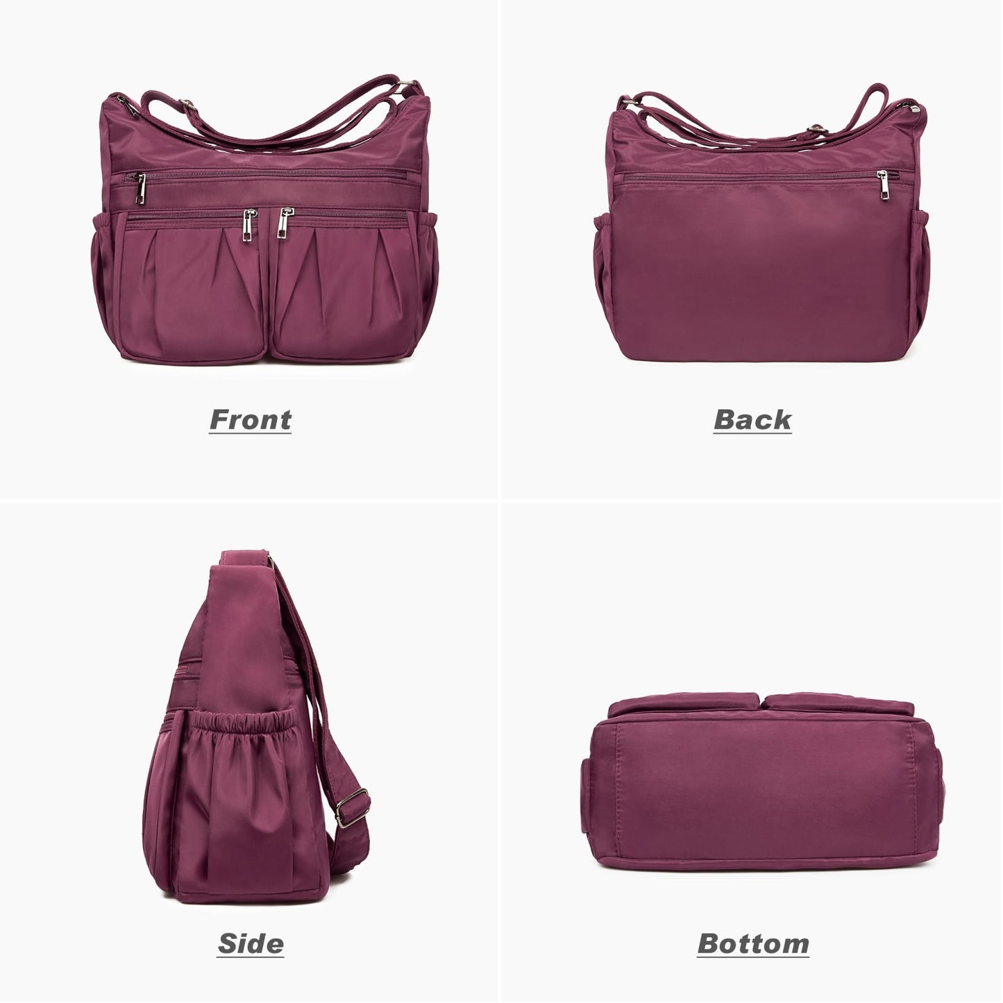 Lightweight Waterproof Nylon Crossbody Purse for Women - Travel Handbag & Pocket3
