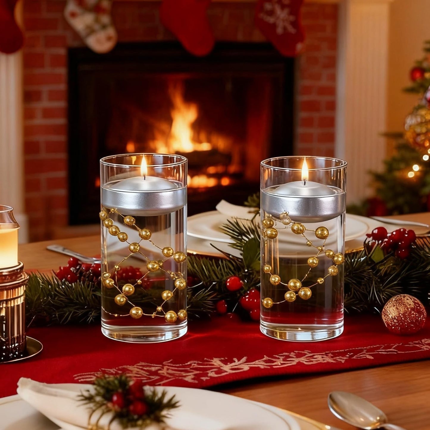 36 Pack 3" Silver Floating Candles - Unscented, 8-9 Hour Burn for Weddings, Part3