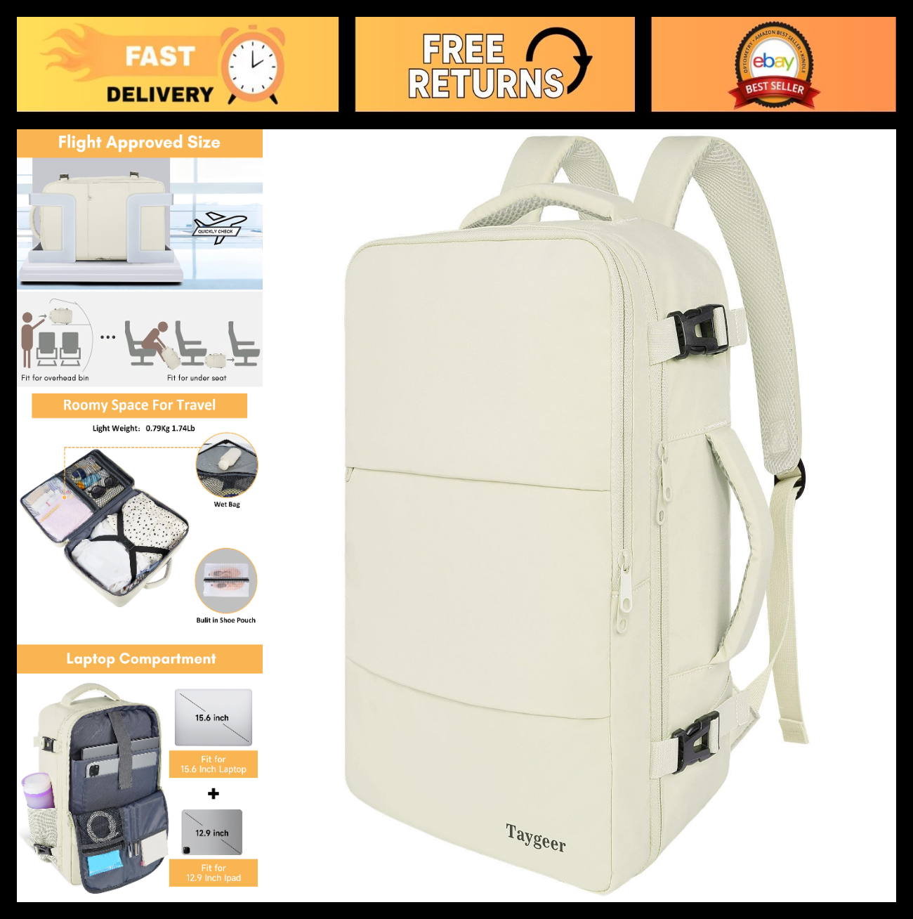 Travel Backpack for Women   TSA Approved 15.6" Laptop Bag, Carry On with Shoe Po0
