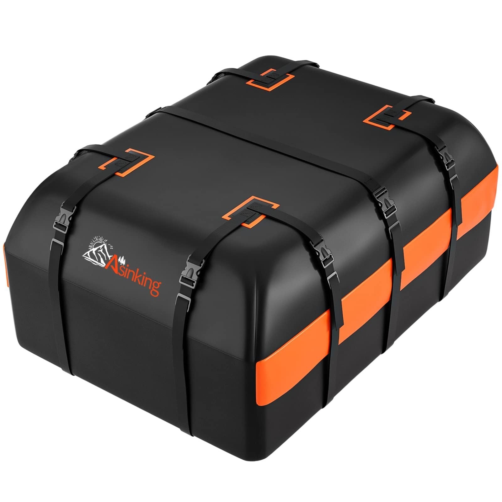 Waterproof Rooftop Cargo Carrier Bag - 21 Cu Ft Heavy Duty Roof Storage, 6 Hooks0