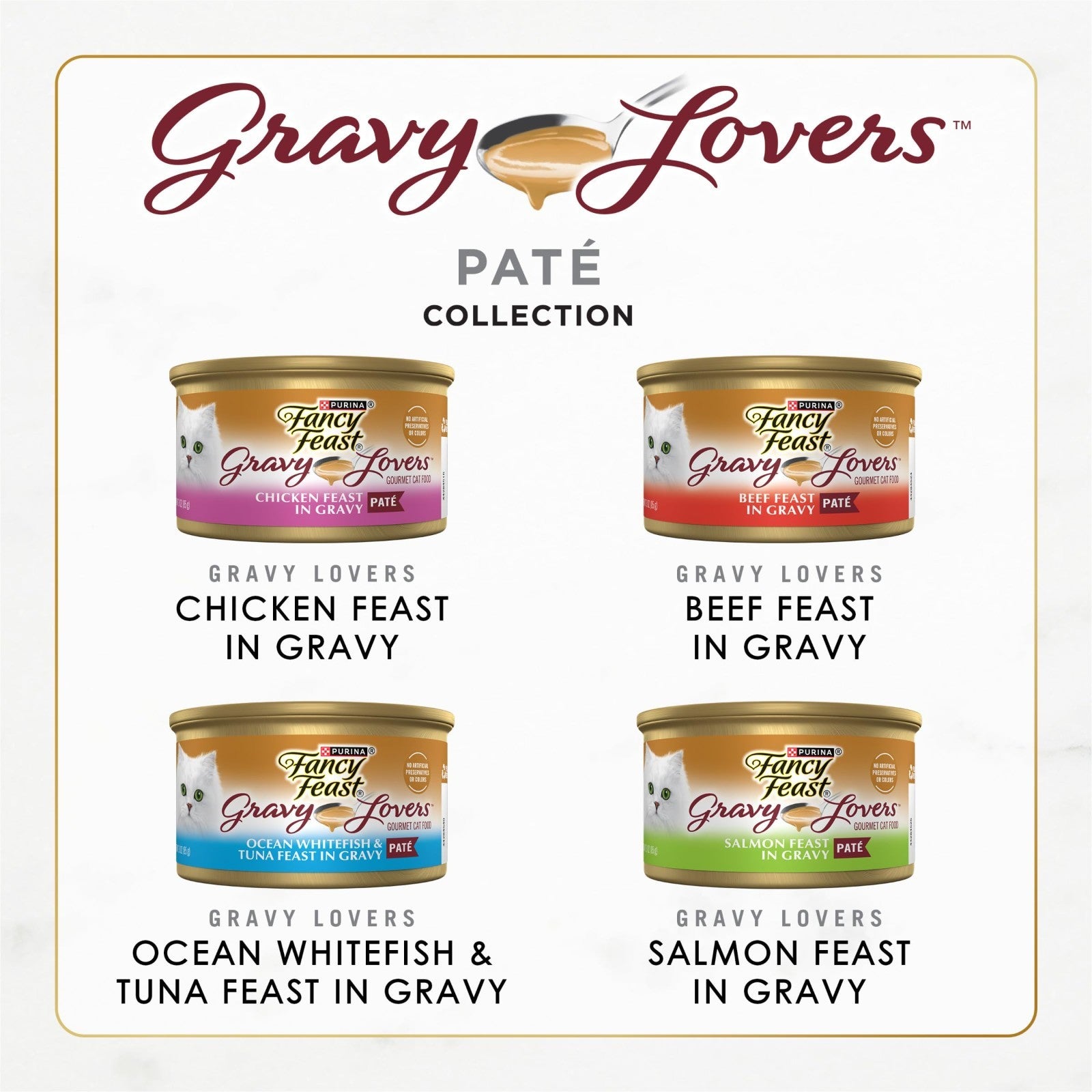 Gourmet Wet Cat Food Gravy Variety Pack   Pate & Gravy, 4.5 lb, 48 Cans2