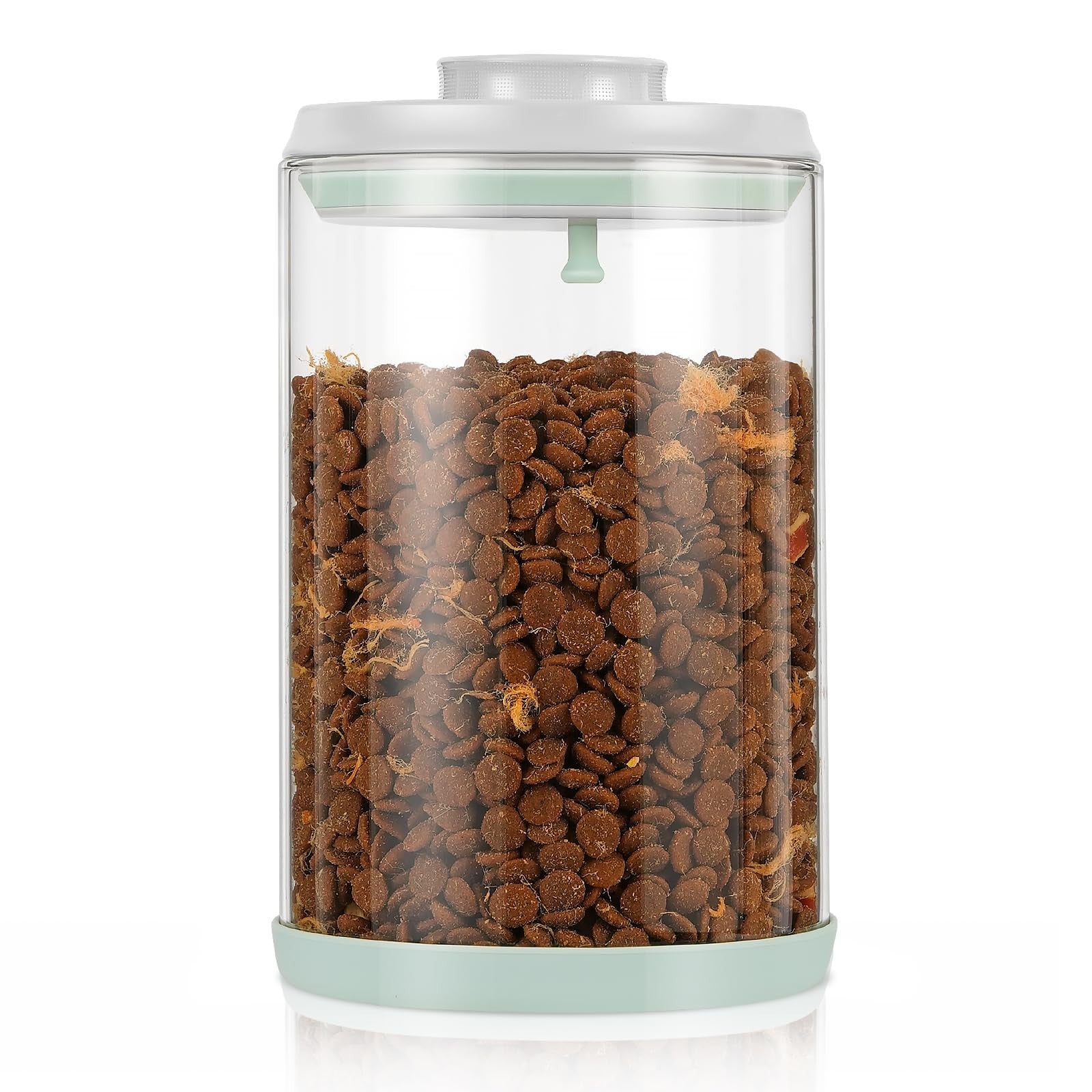 Airtight Glass Pet Food Storage Container, 2L Dog Cat Treat Jar, Durable & Seale1