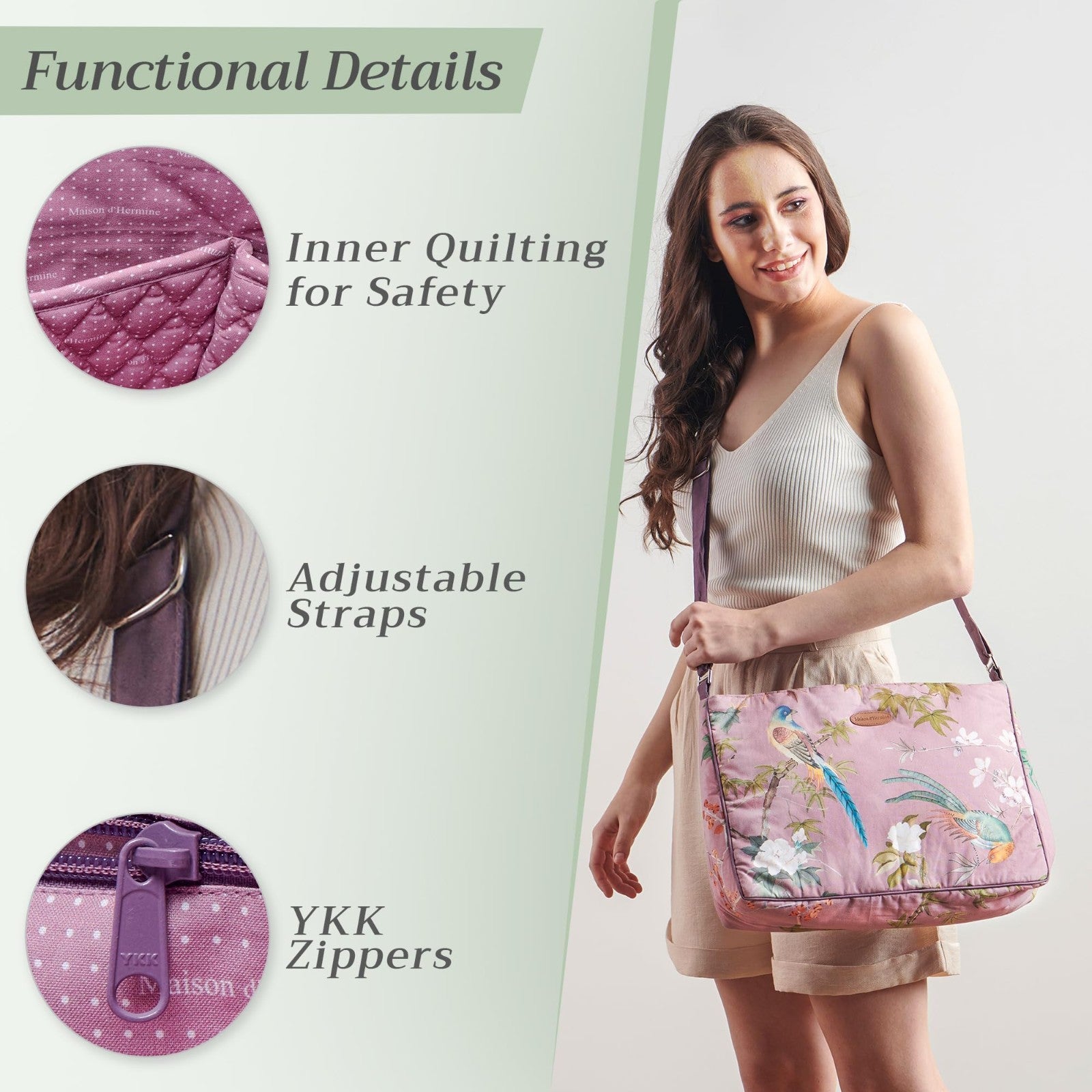 Stylish Cotton Shoulder Bag for Women   Versatile Handbag, Everyday Use, Fashion5