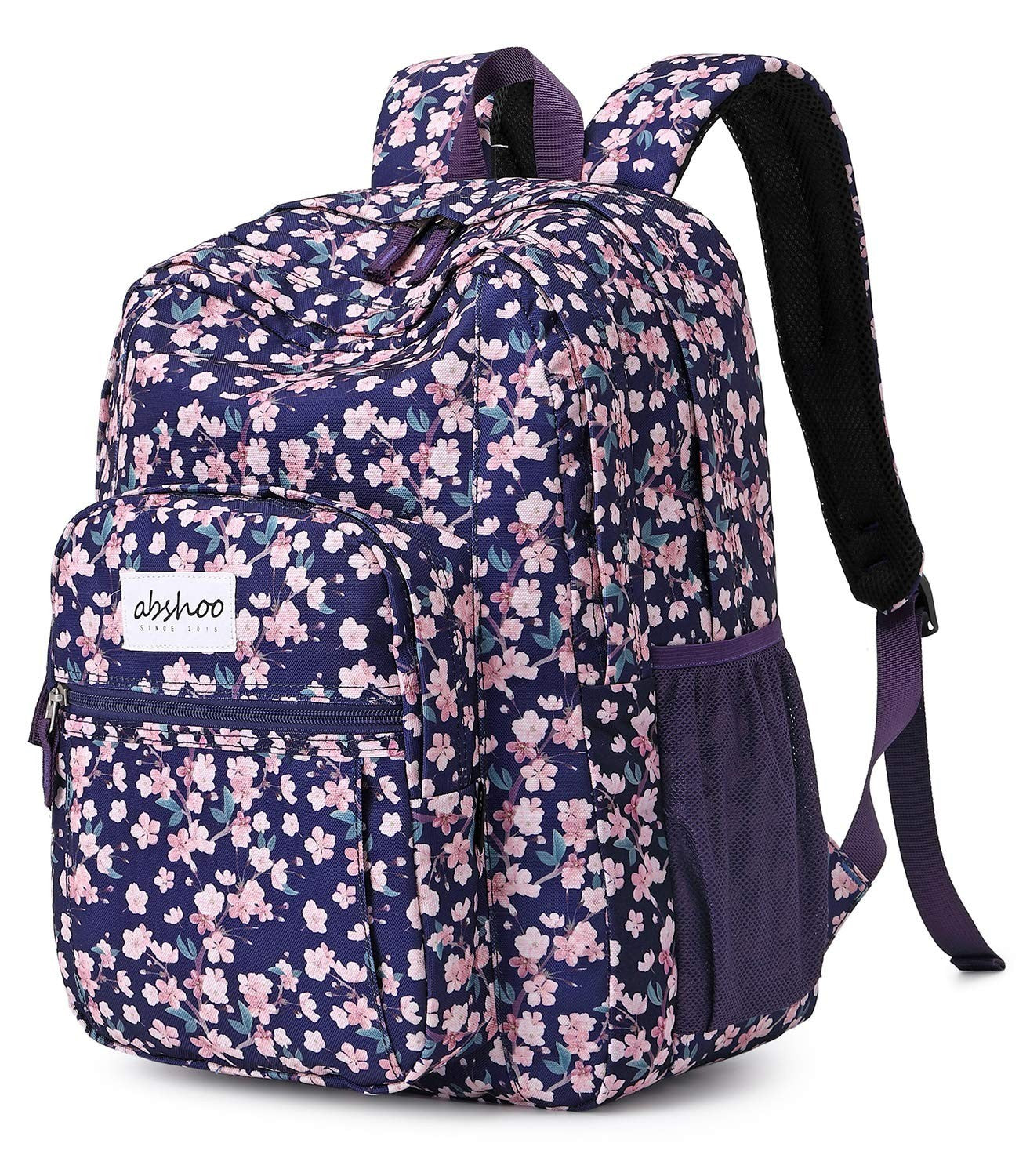 Floral School Backpack for Women & Teens, Water Resistant Bookbag, College Use0