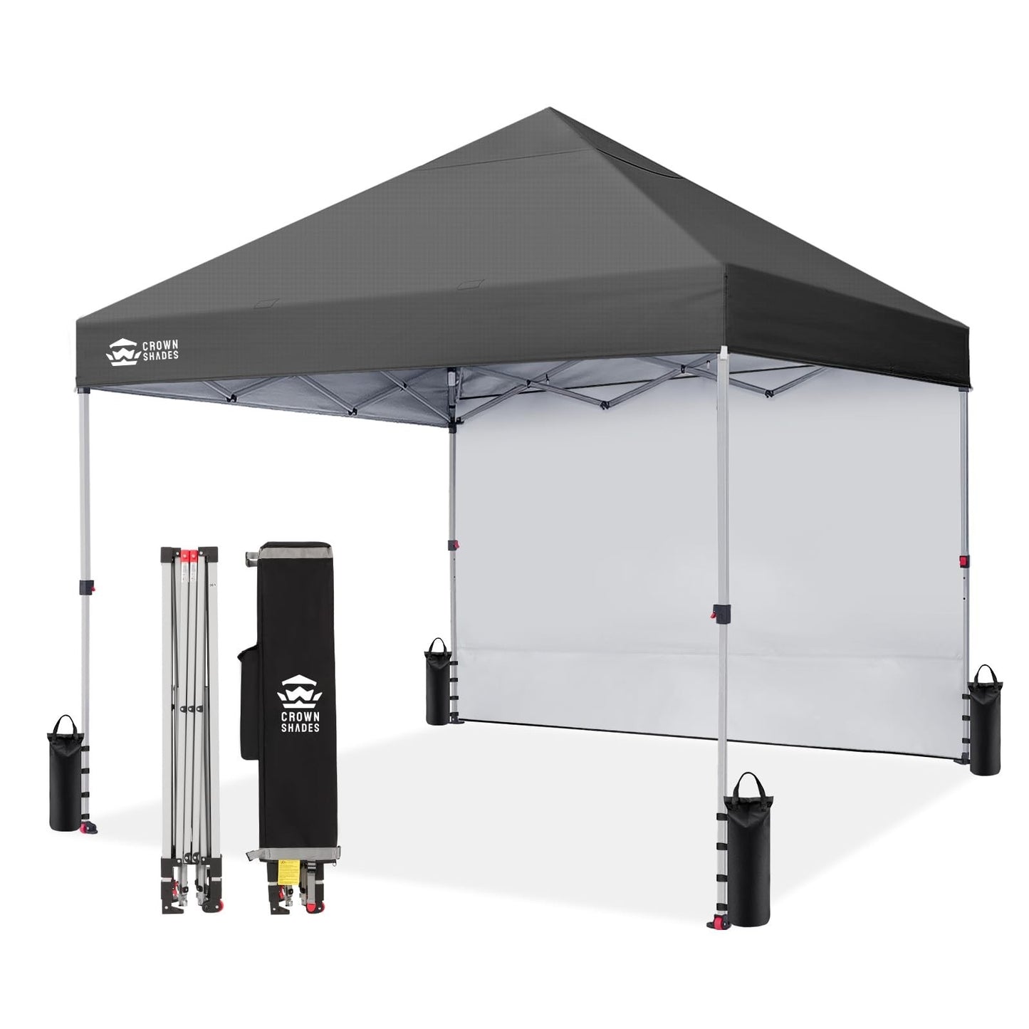 8x8 Pop Up Canopy Tent with Side Wall, Easy Setup Outdoor Gazebo, Sun Shade for1