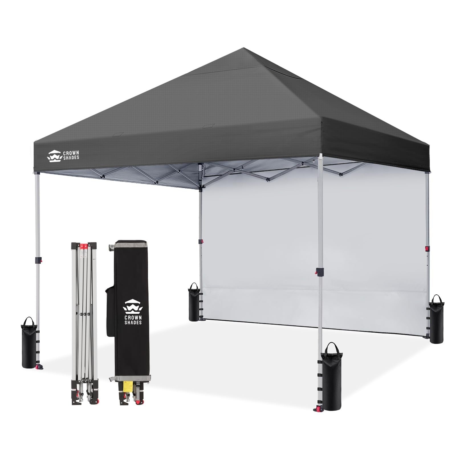 8x8 Pop Up Canopy Tent with Side Wall, Easy Setup Outdoor Gazebo, Sun Shade for1