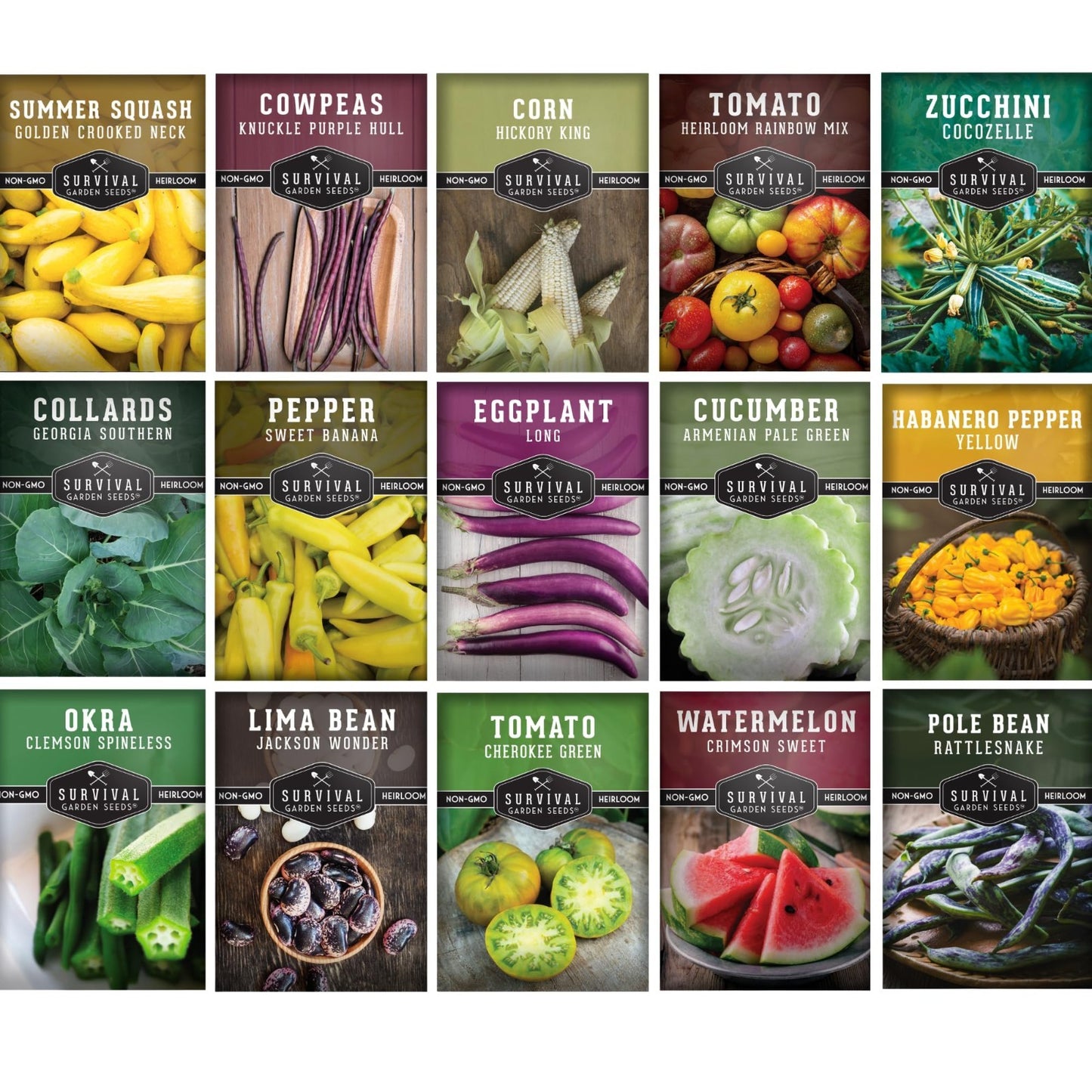 Heirloom Southern Vegetable Seeds Collection - 15 Heat-Loving Varieties for Gard1