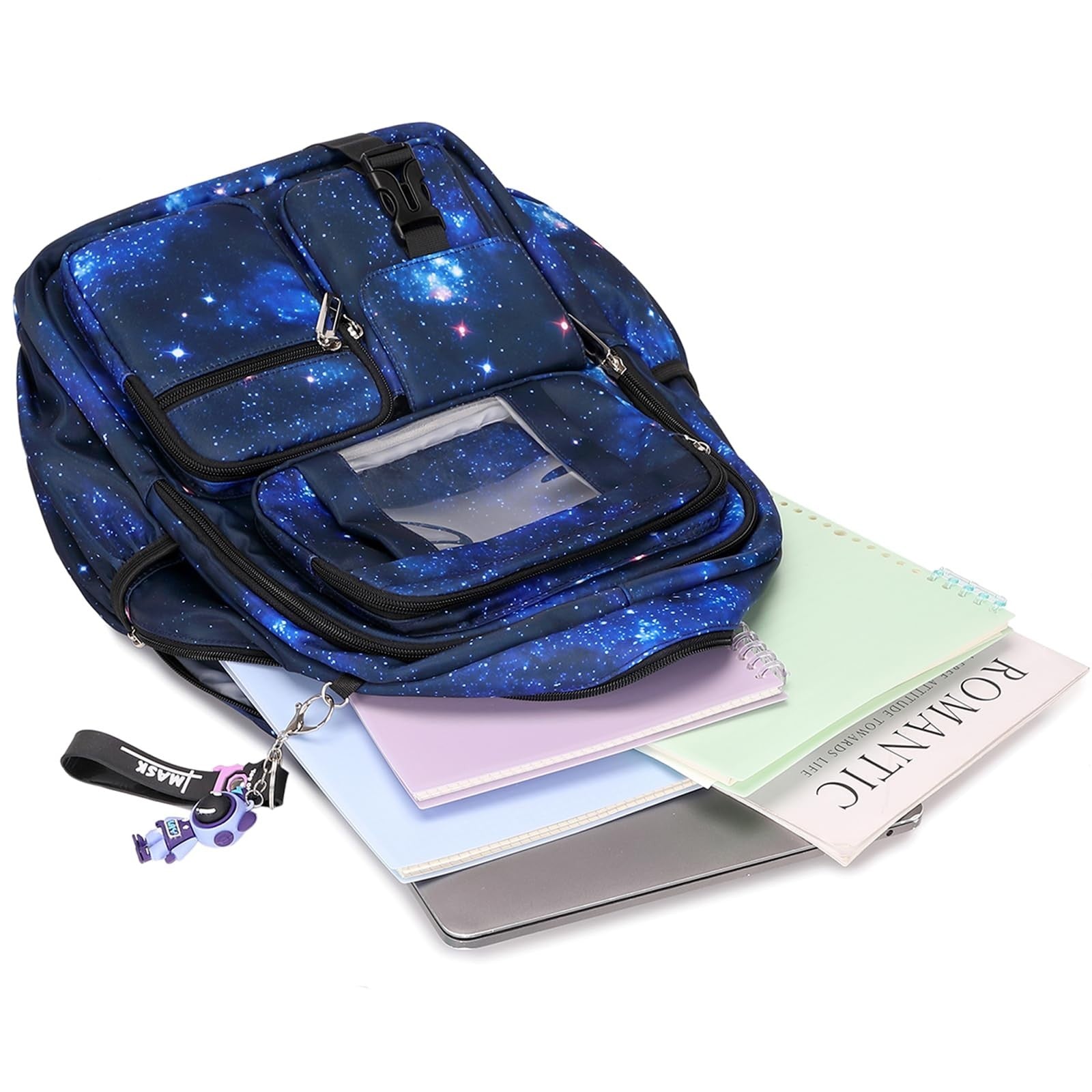 Kawaii Galaxy Astronaut Kids Backpack - School Bag for Boys & Girls, Book Bag fo7