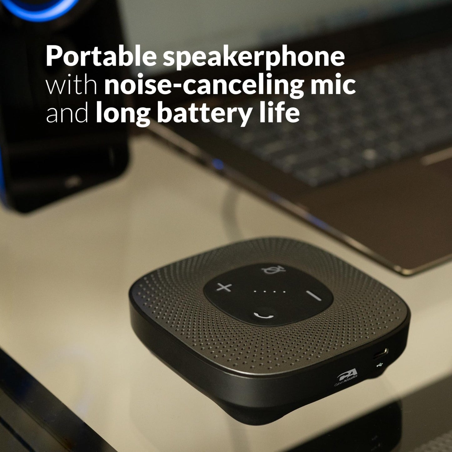 Conference Speakerphone   USB & Bluetooth, 360° Noise Cancelling Mic, 66 Ft Rang4