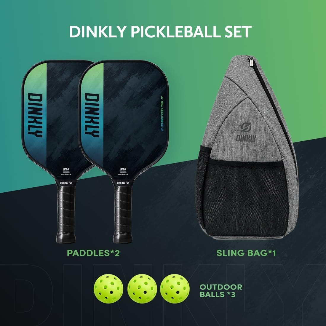 Pickleball Paddle Set of 2/4 - USAPA Approved Graphite/Fiberglass Rackets, Balls5