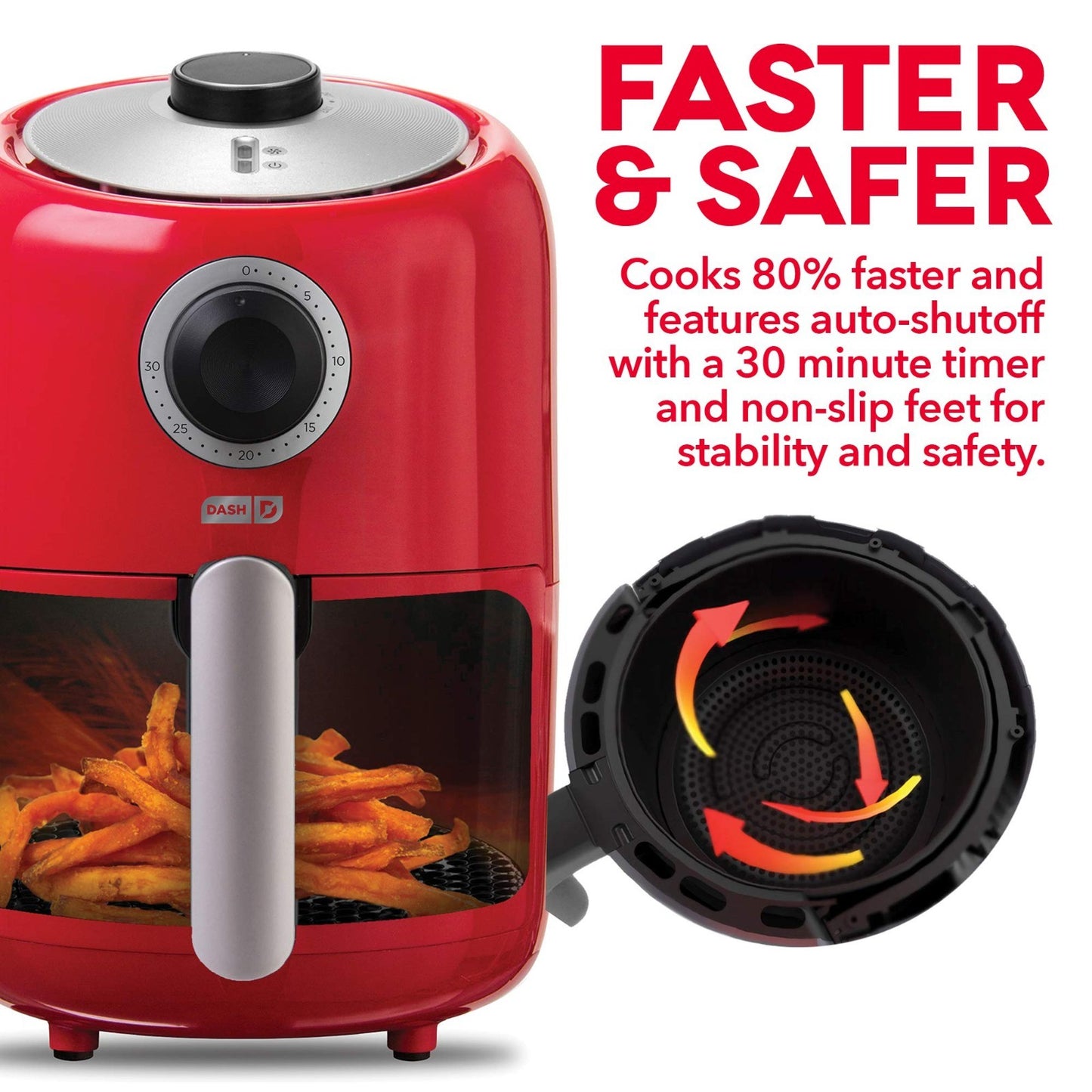 Compact Air Fryer - 2 Quart, Healthy Cooking, Auto Shut-Off, Adjustable Temp, No4