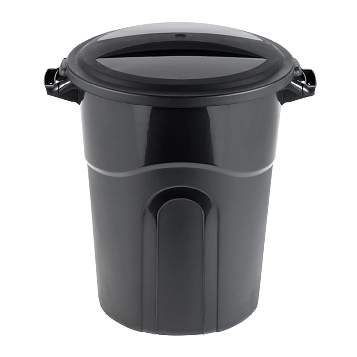 20 Gallon Round Trash Can, Black - Sturdy Waste Container with Handles, 2-Pack3