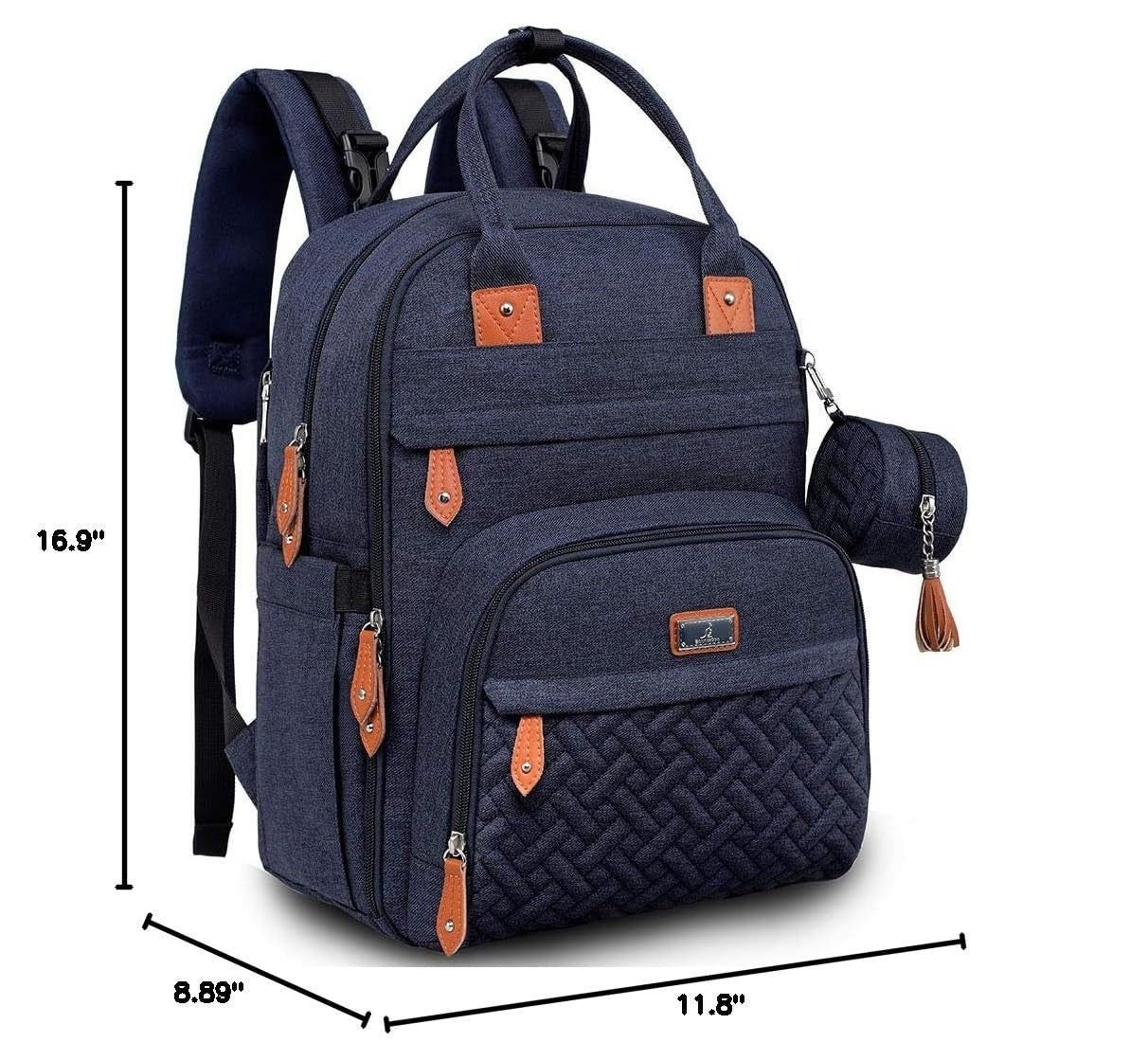 Multi Function Diaper Bag Backpack   Water Resistant Baby Travel Tote, Changing2