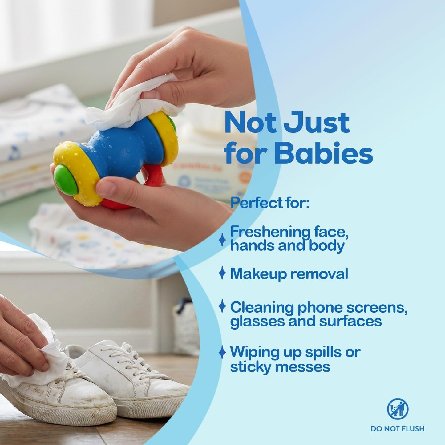 Gentle Baby Wipes - Non-Alcohol, Moisturizing with Aloe & Lanolin, Unscented, 804