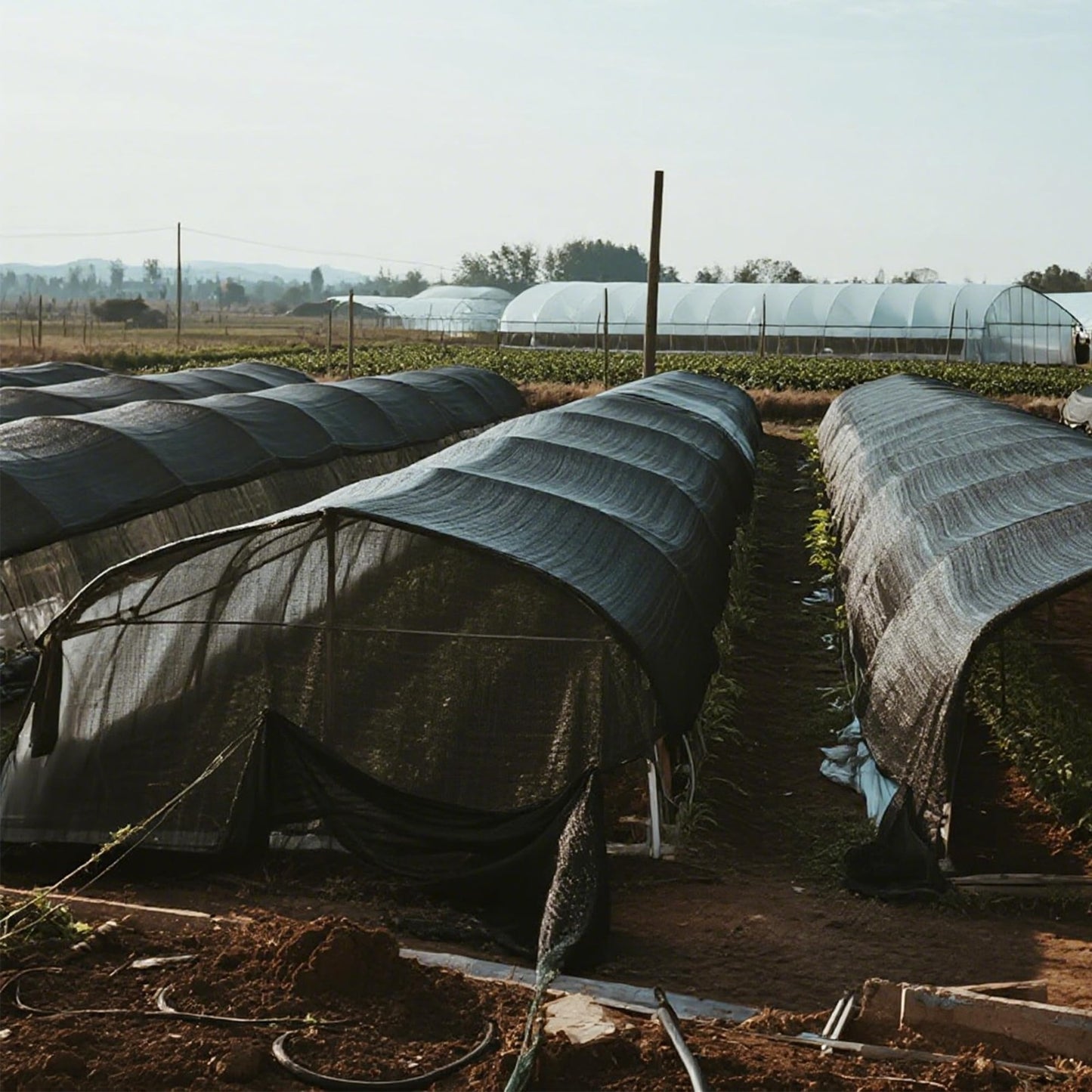 120x6 FT Outdoor Shade Cloth - 70% Black Mesh Tarp, UV Resistant Garden Cover fo2