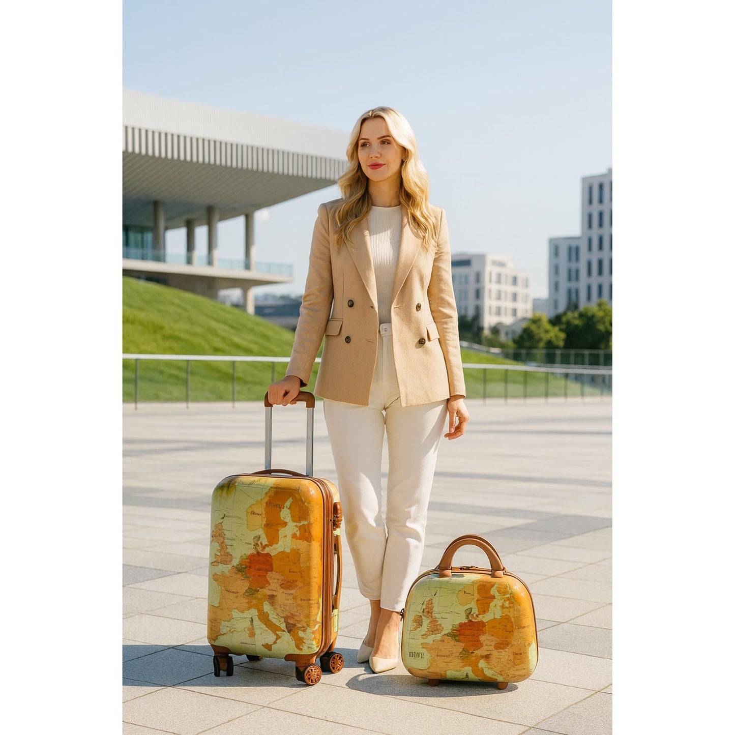 Expandable 2-Piece Carry-On Spinner Luggage Set with TSA Lock for Travel2