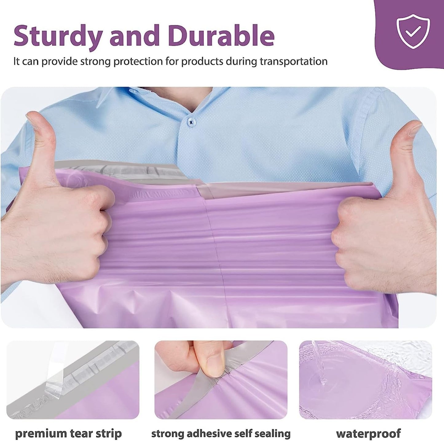 Bulk 400 Pcs Poly Mailers 14.5x19" Waterproof Self-Adhesive Shipping Bags, Color5
